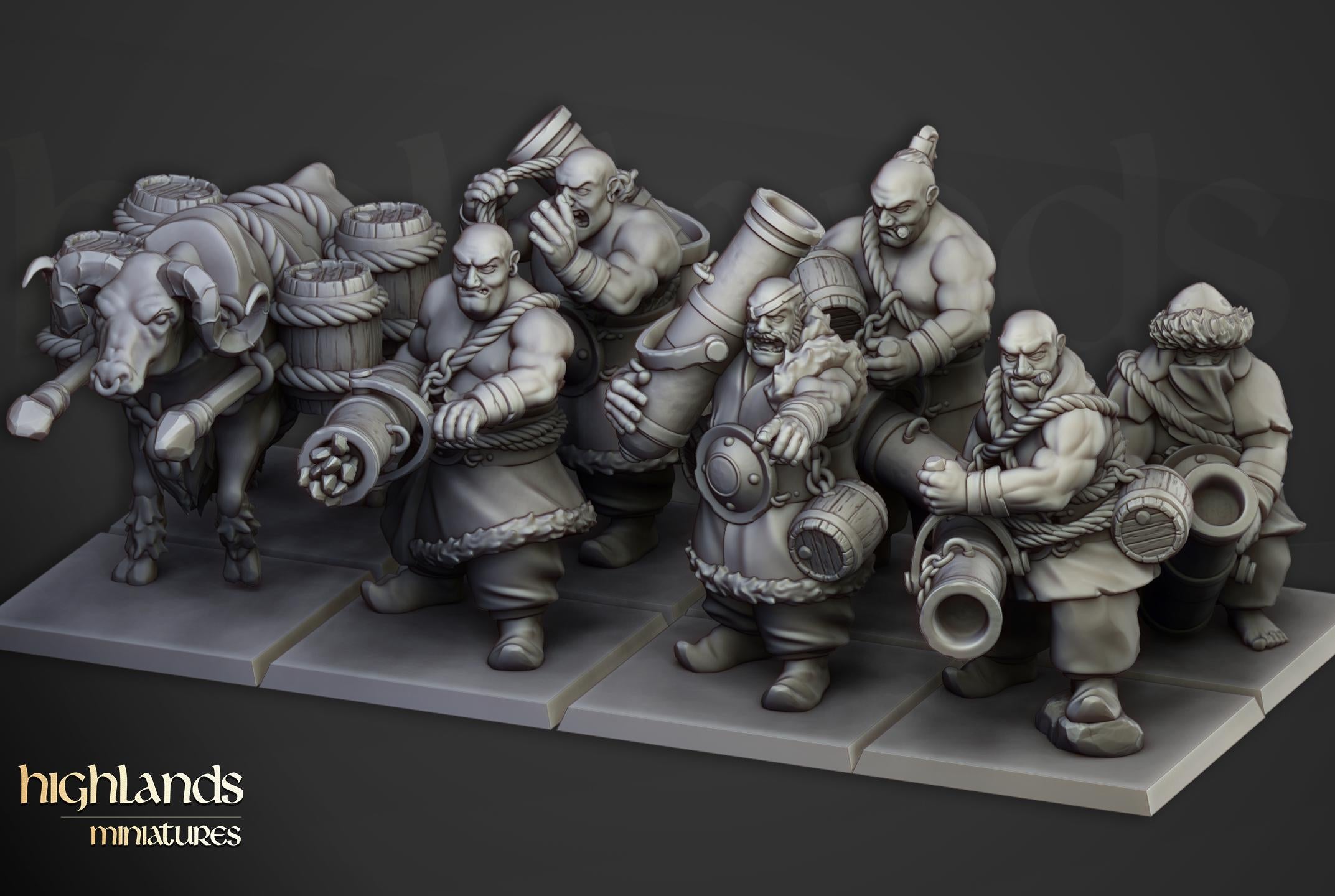 Khazarian Gunners - 12K Resin Print - Highlands Miniatures