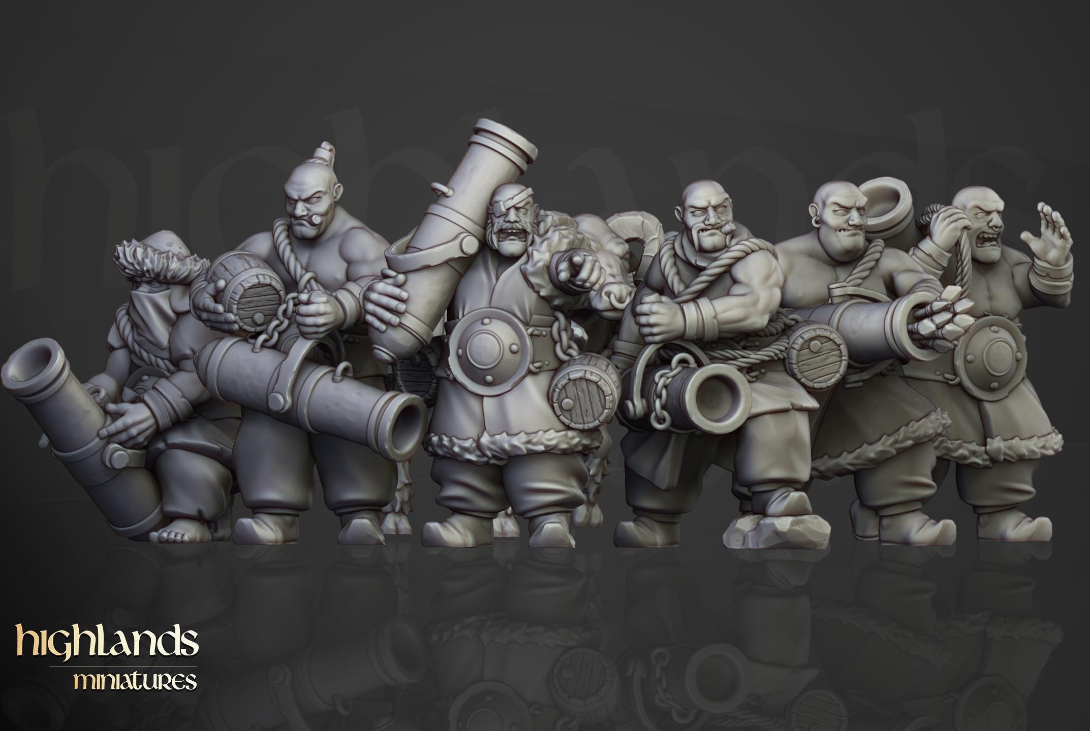 Khazarian Gunners - 12K Resin Print - Highlands Miniatures
