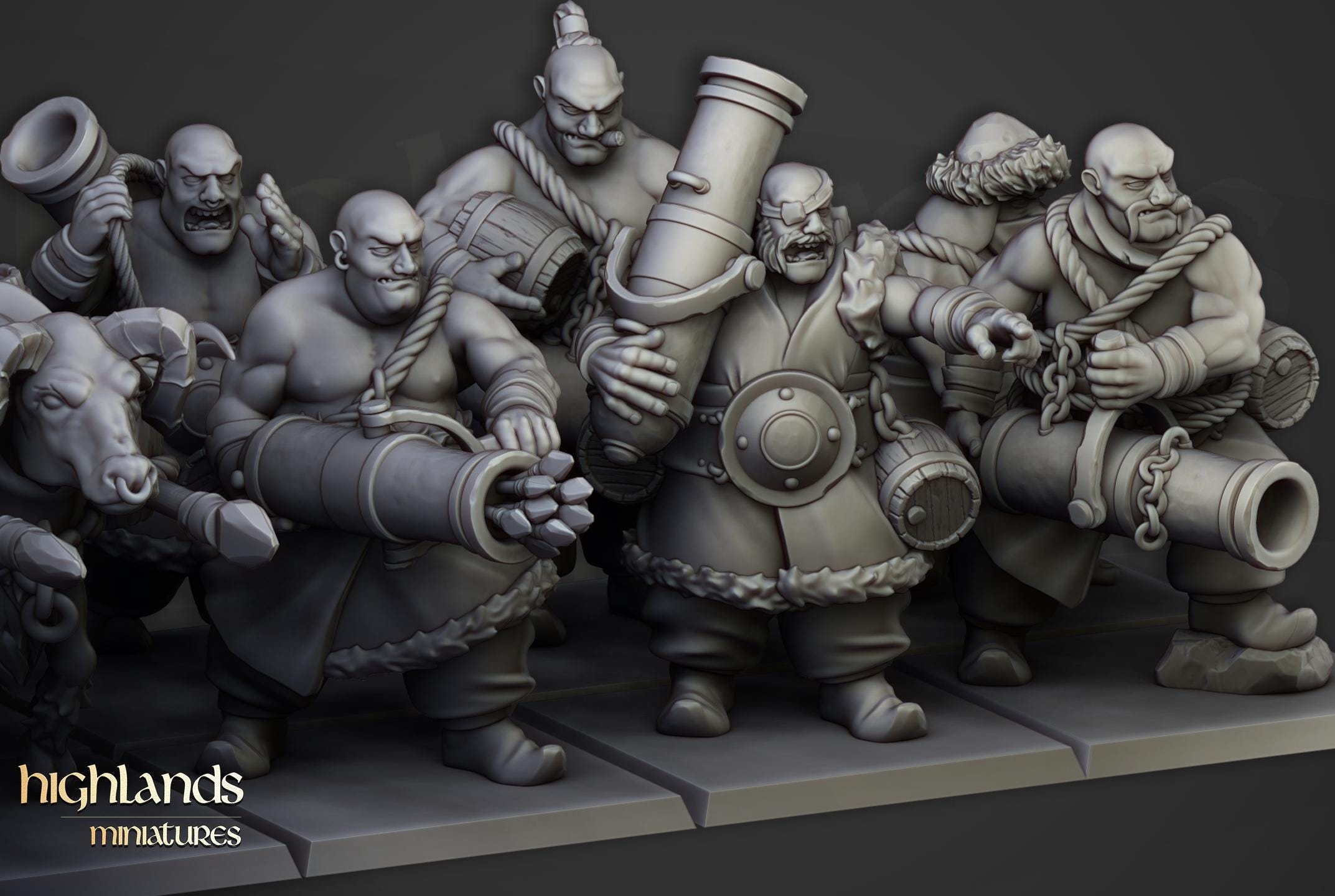Khazarian Gunners - 12K Resin Print - Highlands Miniatures