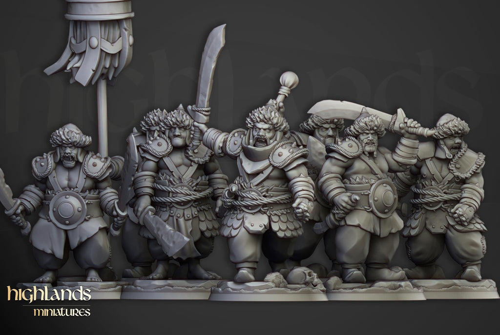 Khazarian Warriors - 12K Resin Print - Highlands Miniatures
