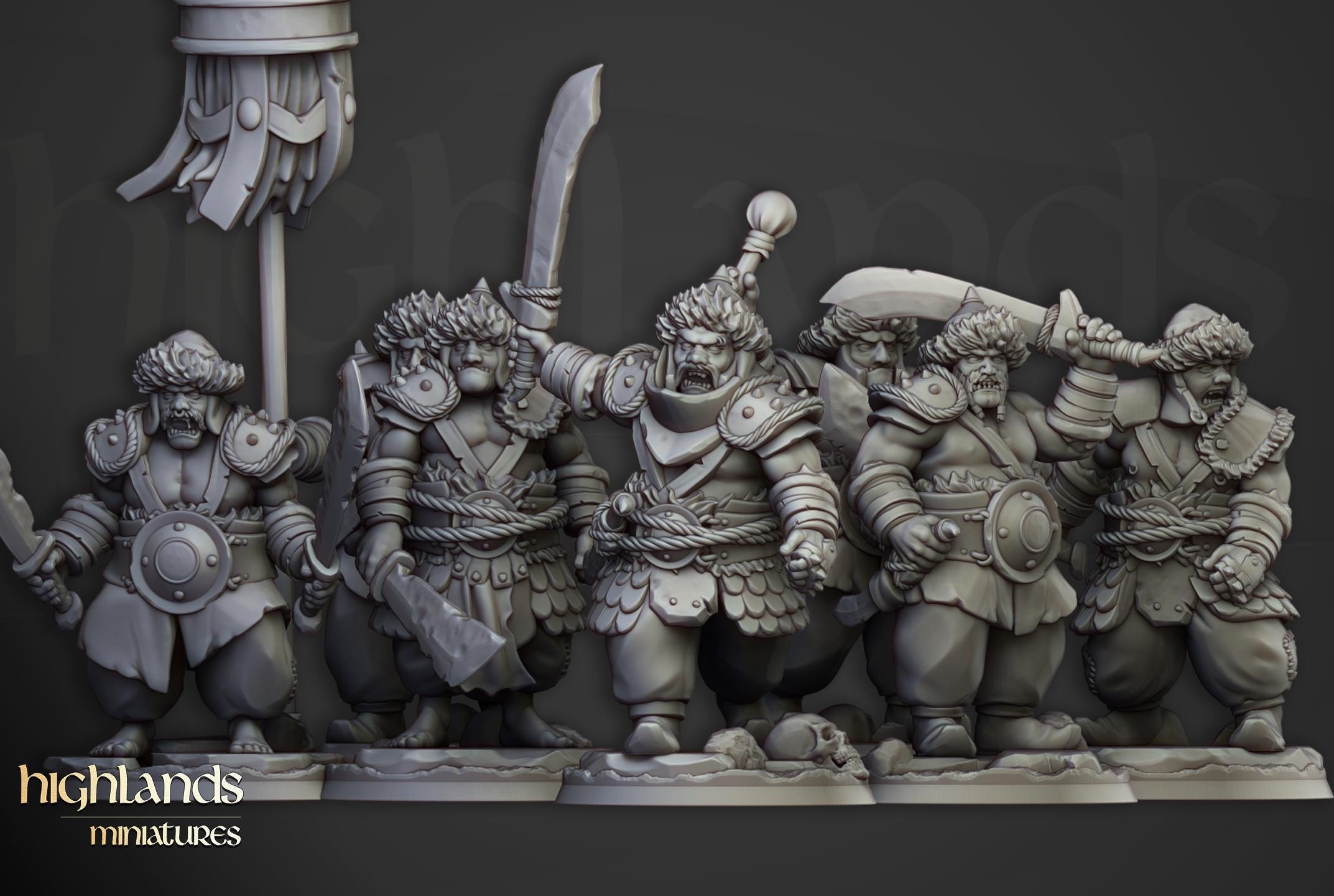 Khazarian Warriors - 12K Resin Print - Highlands Miniatures