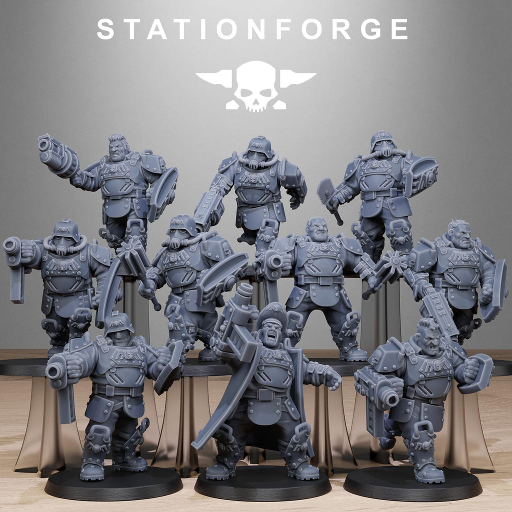 GrimGuard Armored Mutants 10 Models - in 12k- by Station Forge