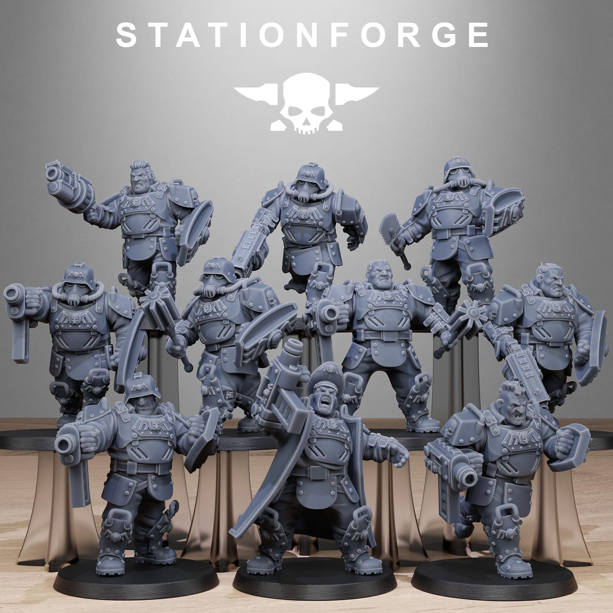GrimGuard Armored Mutants 10 Models - in 12k- by Station Forge