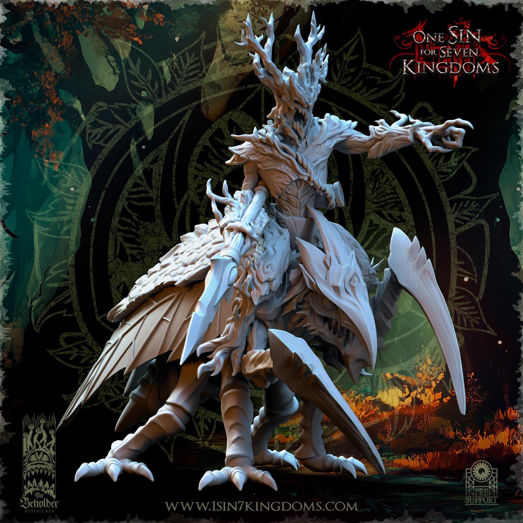 Thressal, Champion of Evergreen - in 12k- by The Beholder Miniatures
