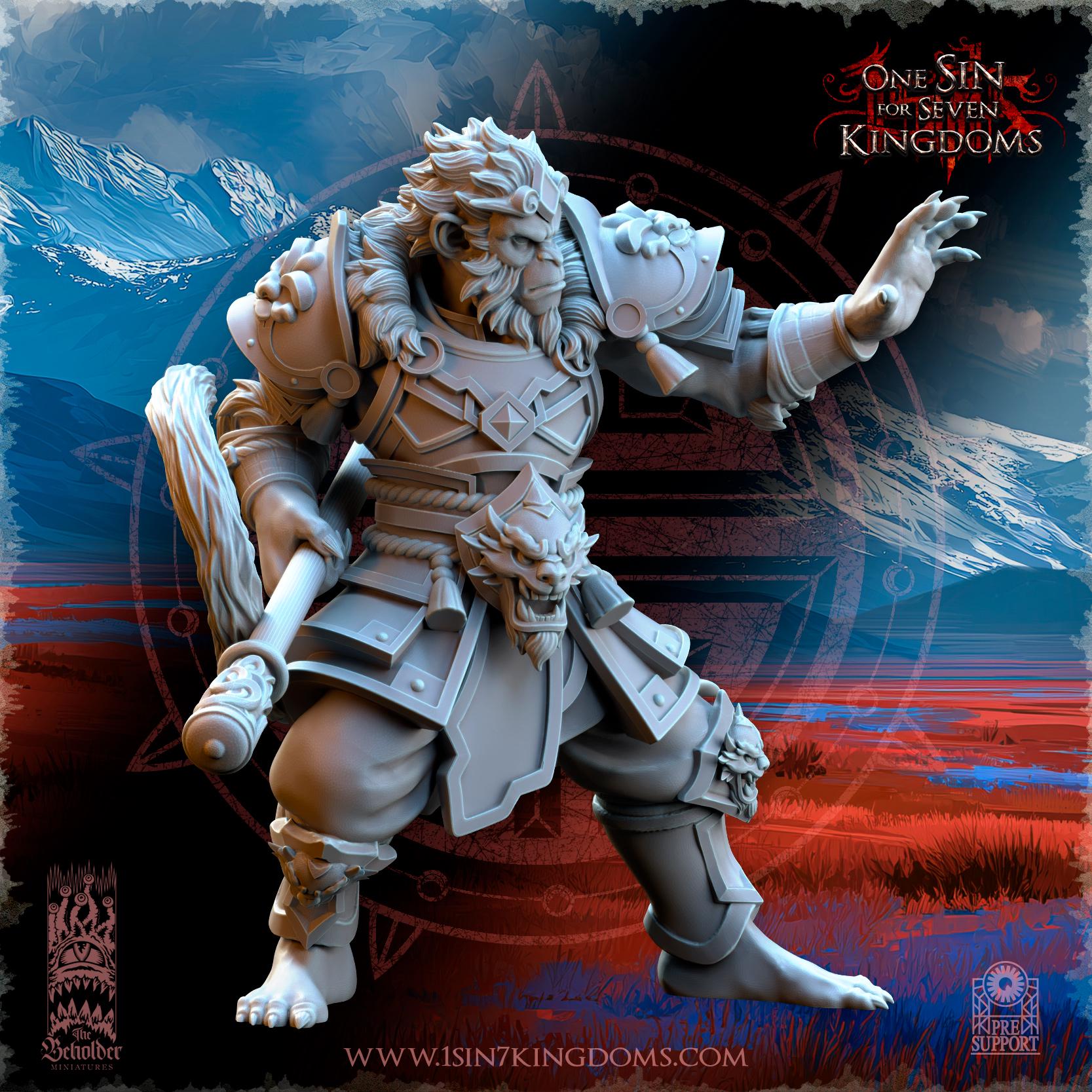 Houwang, the Monkey King in 12k by The Beholder Miniatures