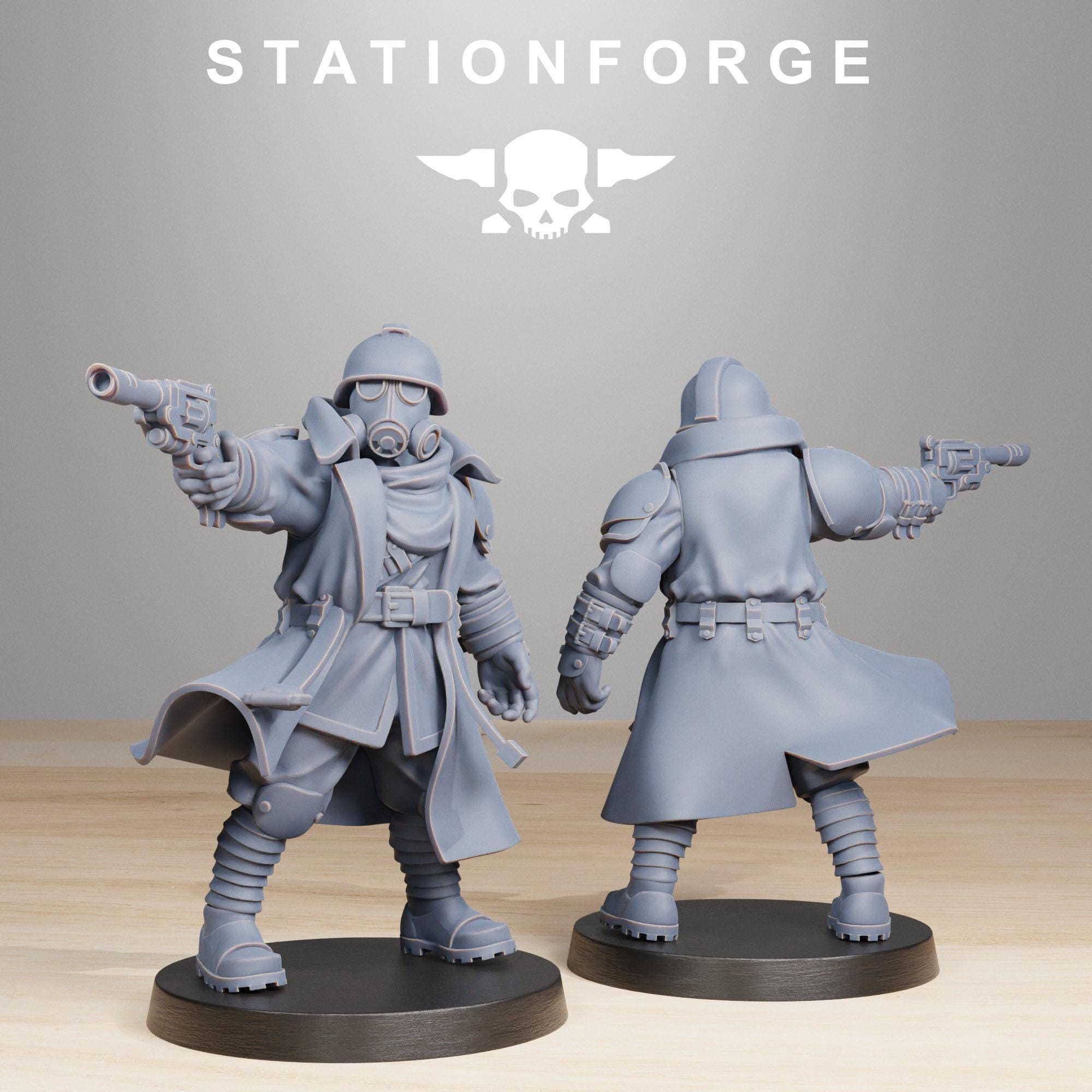 GrimGuard Scorchers Officers  2 models - in 12k - - by Station Forge