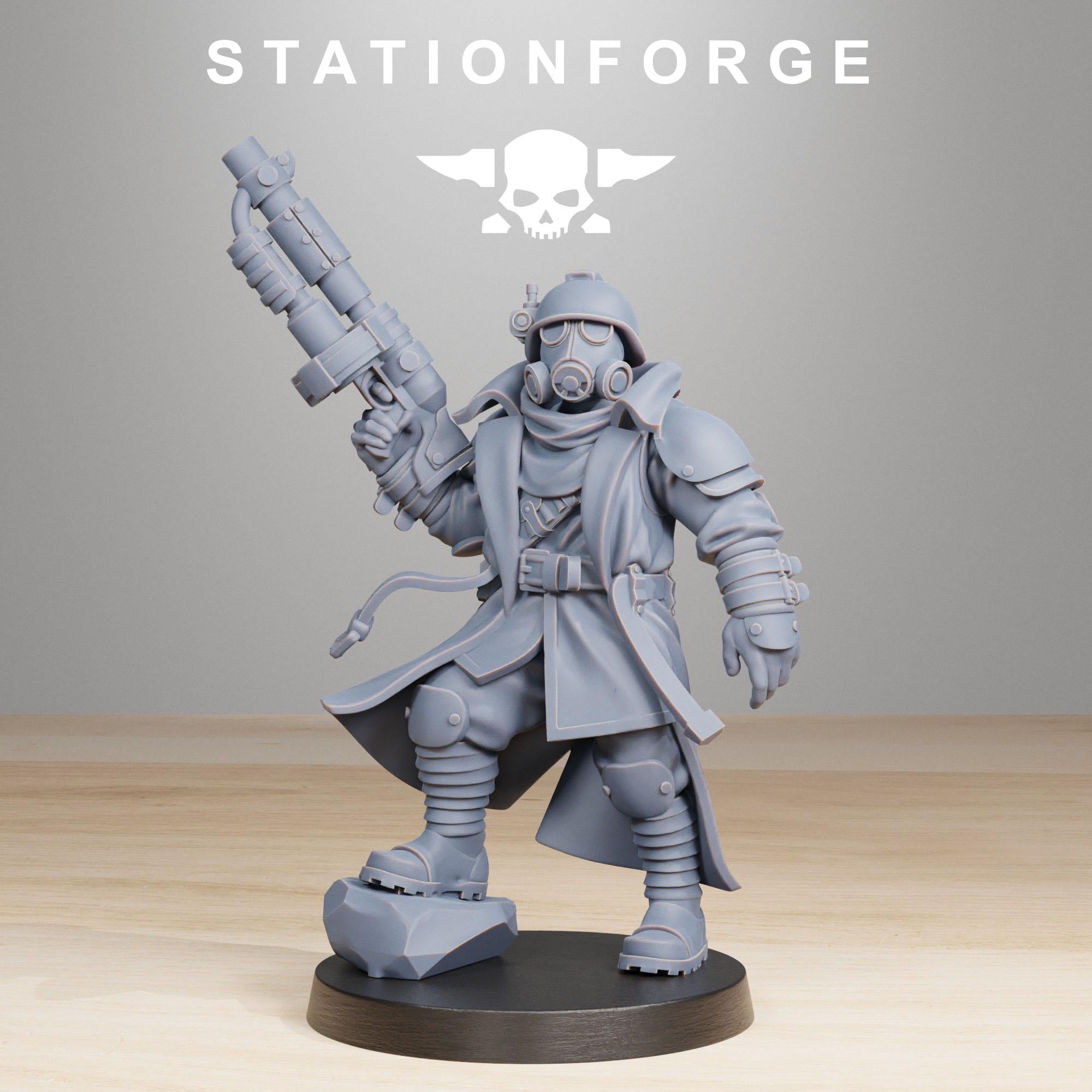 GrimGuard Scorchers Officers  2 models - in 12k - - by Station Forge