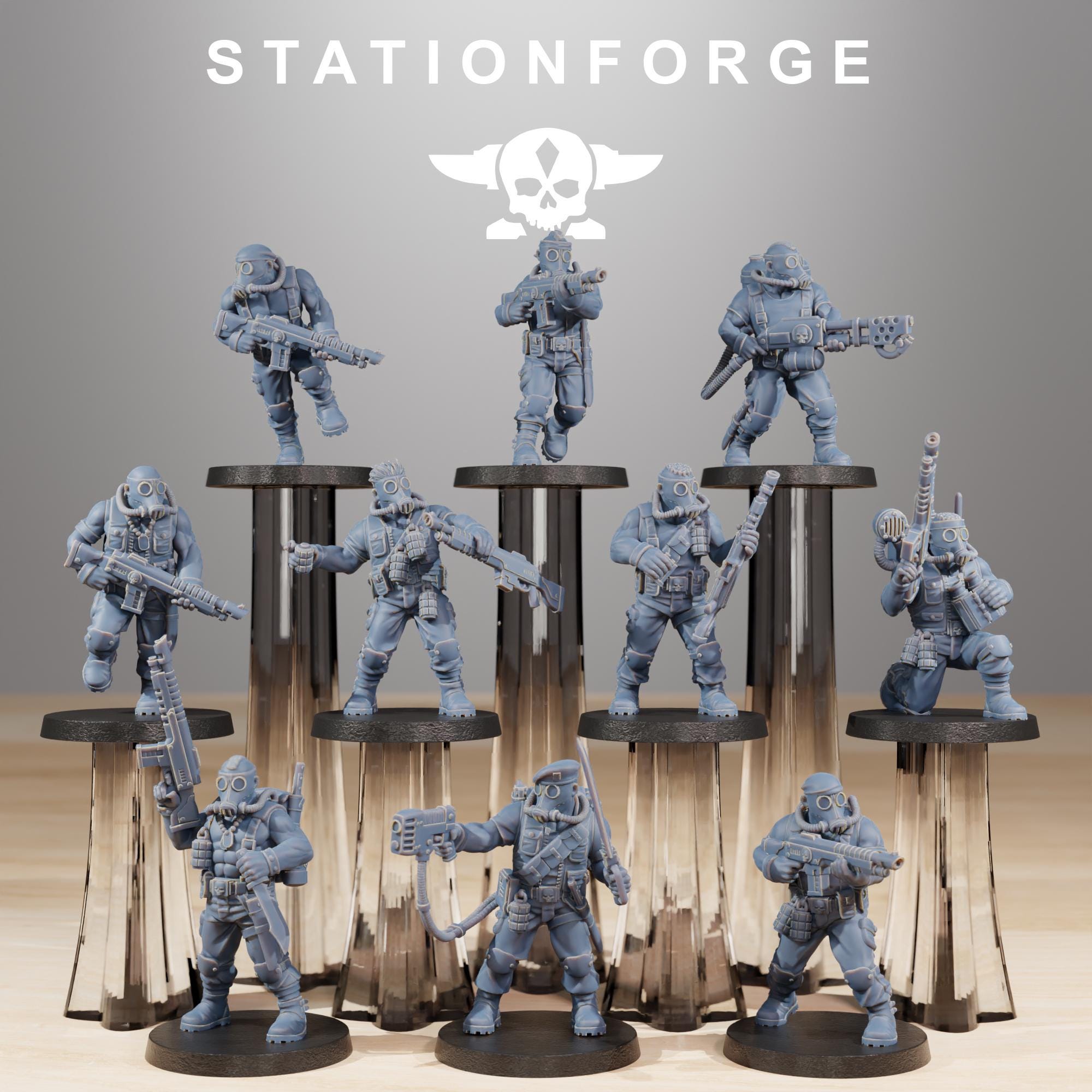 GrimGuard Jungle Fighters  10 Models - in 12k - by Station Forge
