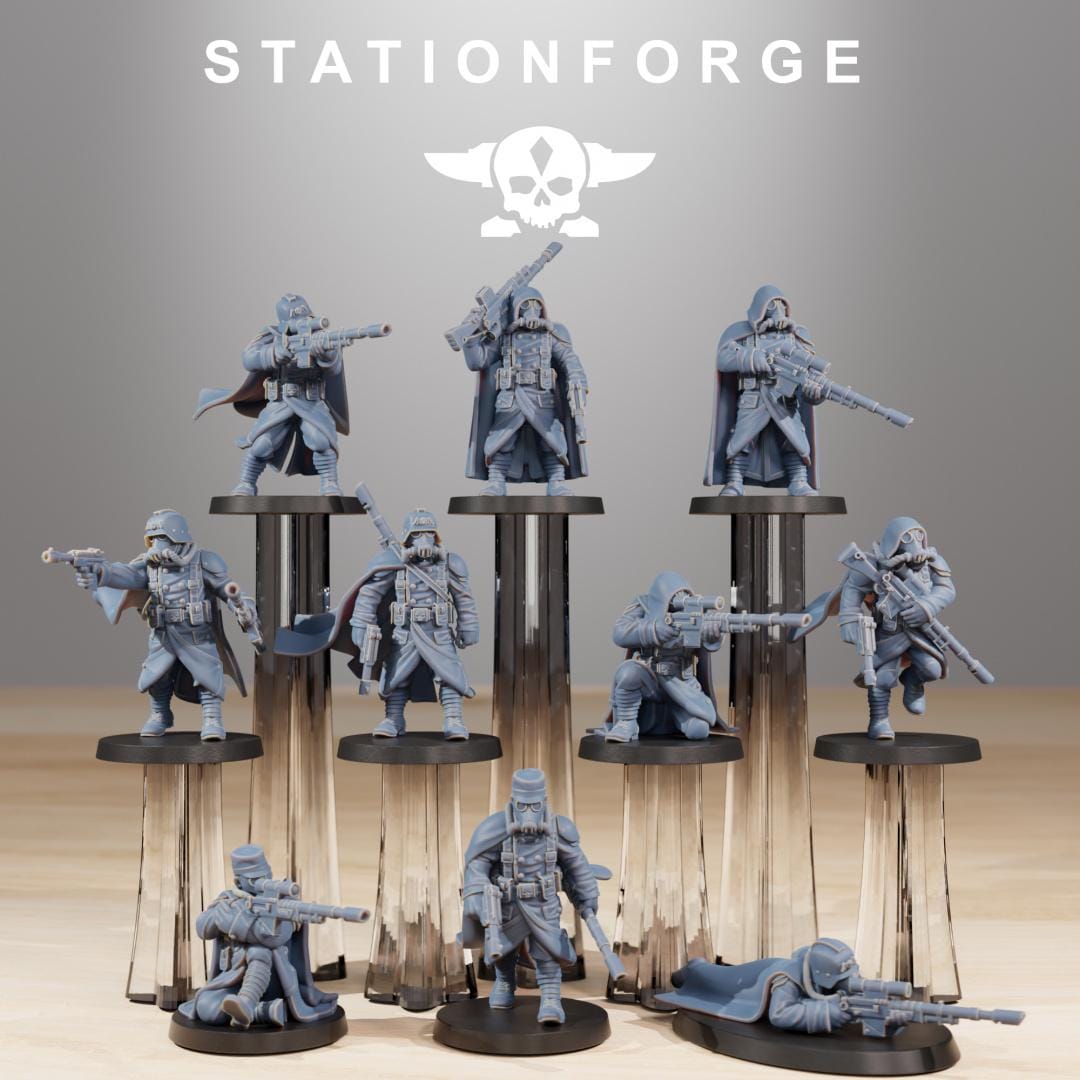 GrimGuard Marksmen  10 Models - in 12k - by Station Forge