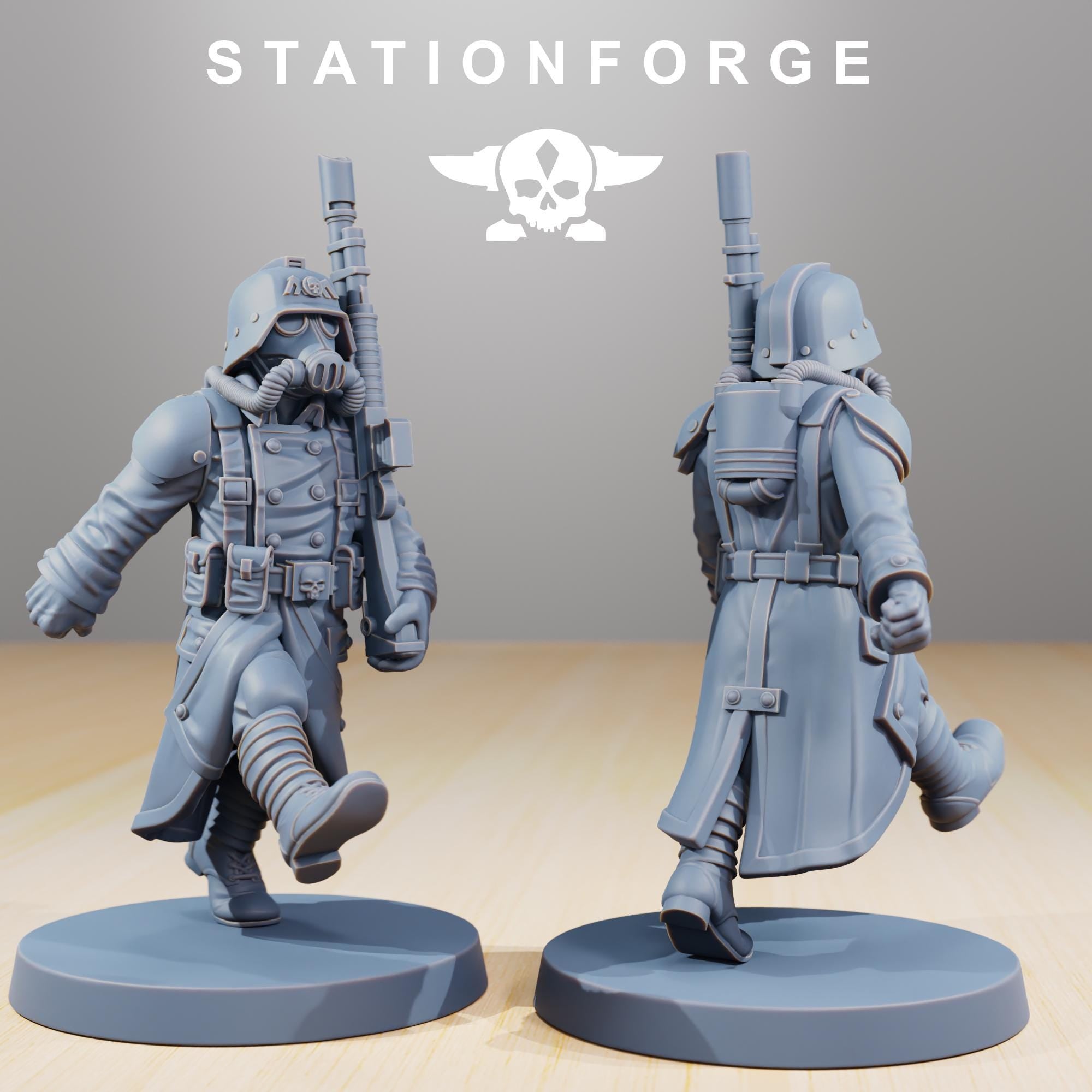 Grimguard Marching Poses 10 Models - in 12k - by Station Forge