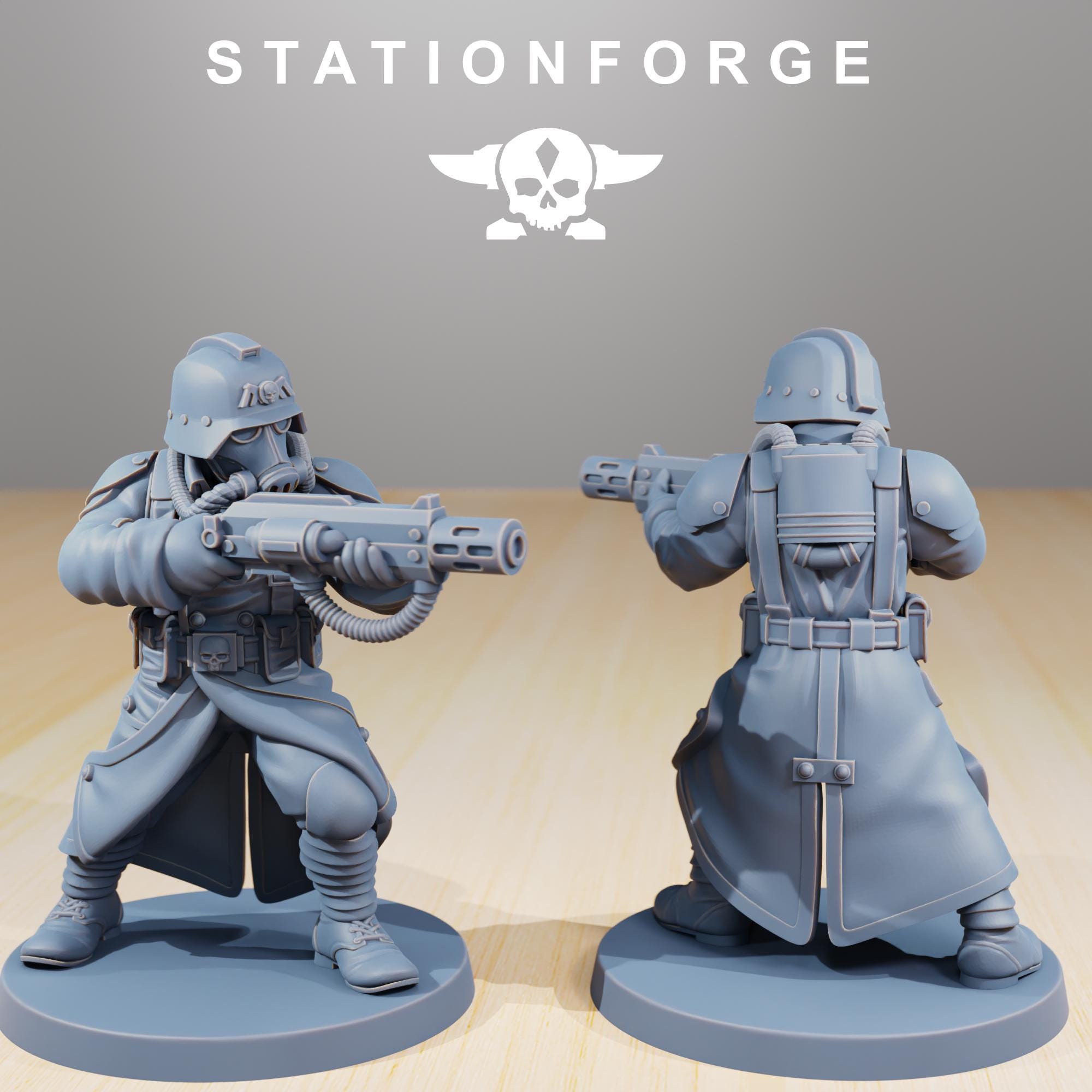 GrimGuard Command Force  5 Models - in 12k - by Station Forge