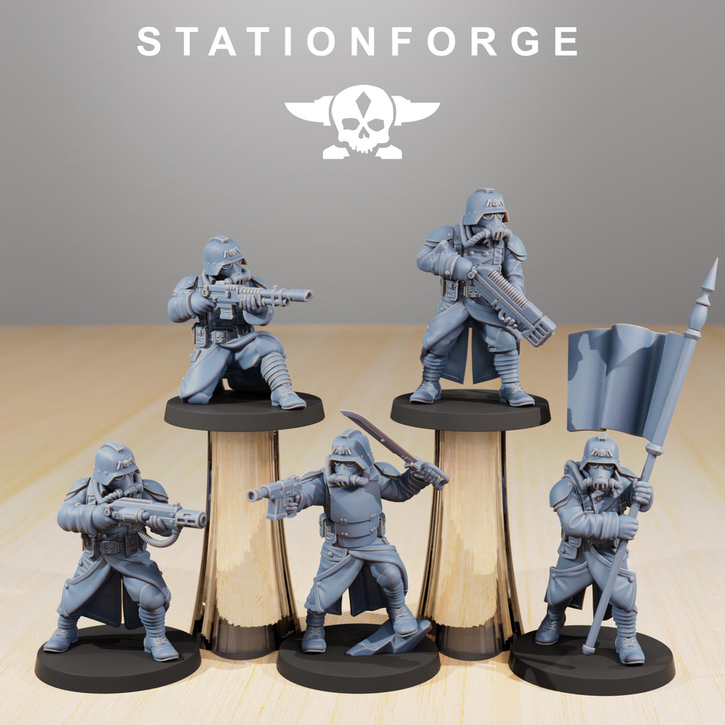 GrimGuard Command Force  5 Models - in 12k - by Station Forge