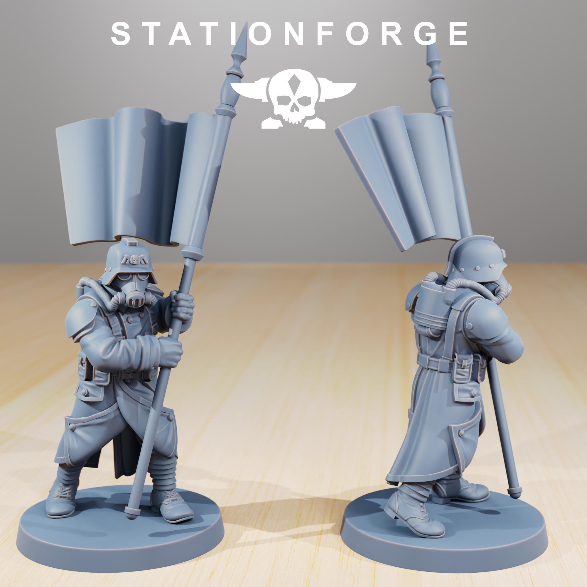 GrimGuard Command Force  5 Models - in 12k - by Station Forge