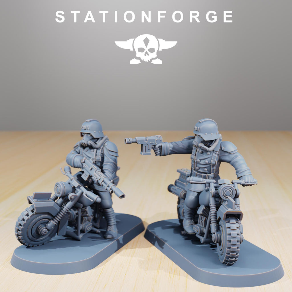 GrimGuard Death Bikers 10 models - in 12k - by Station Forge 2 variants