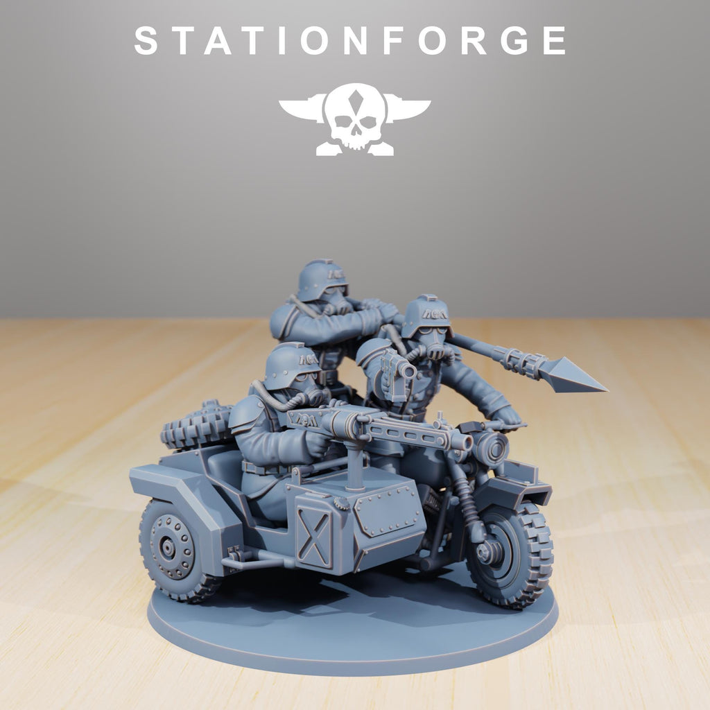 GrimGuard Death Bikers 10 models - in 12k - by Station Forge 2 variants