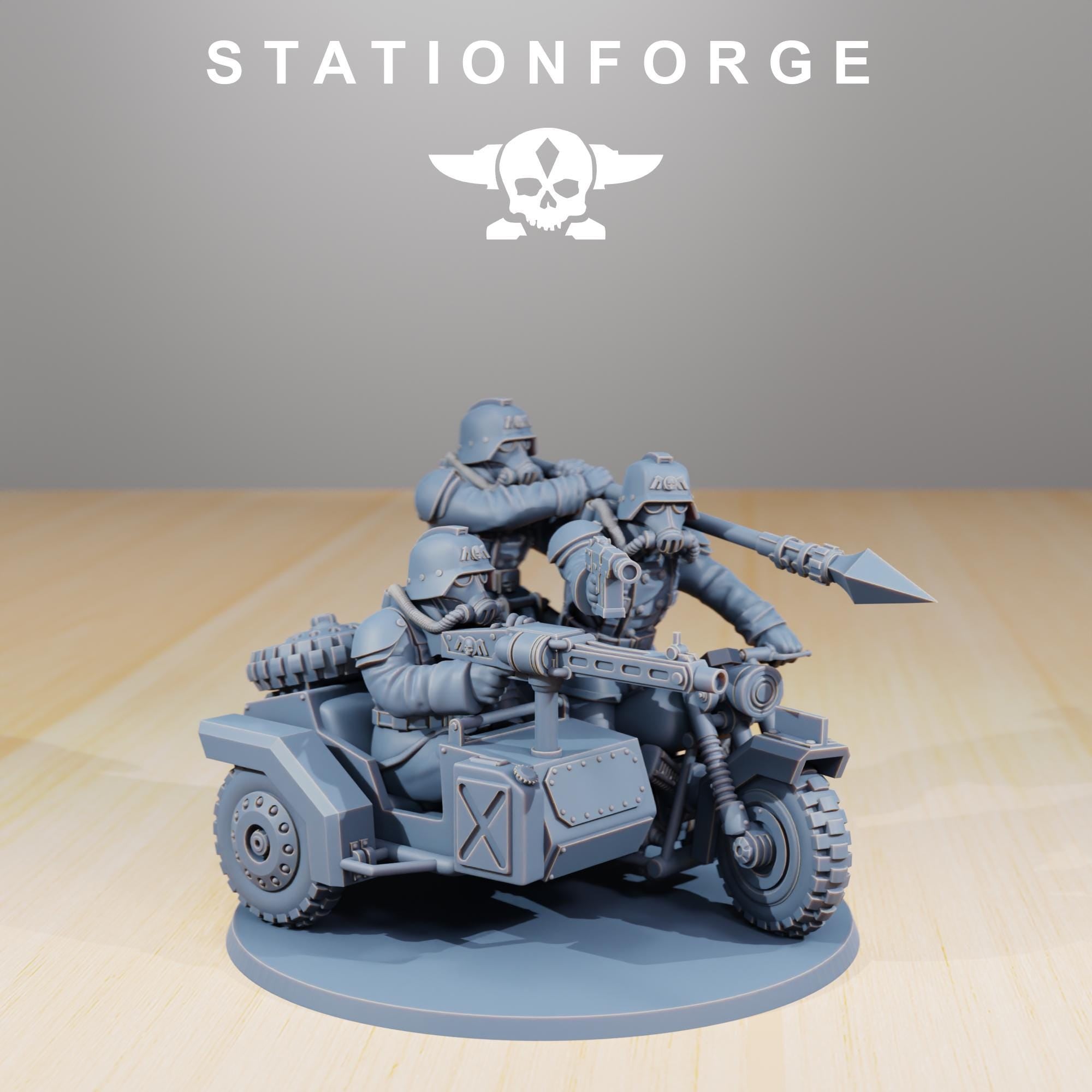 GrimGuard Death Bikers 10 models - in 12k - by Station Forge 2 variants