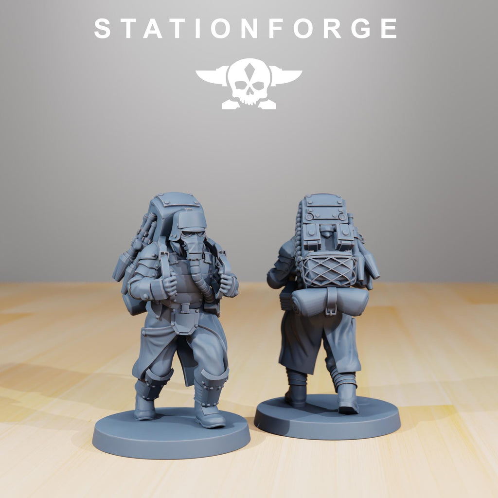 GrimGuard - Armored Squad 5 models - in 12k - by Station Forge