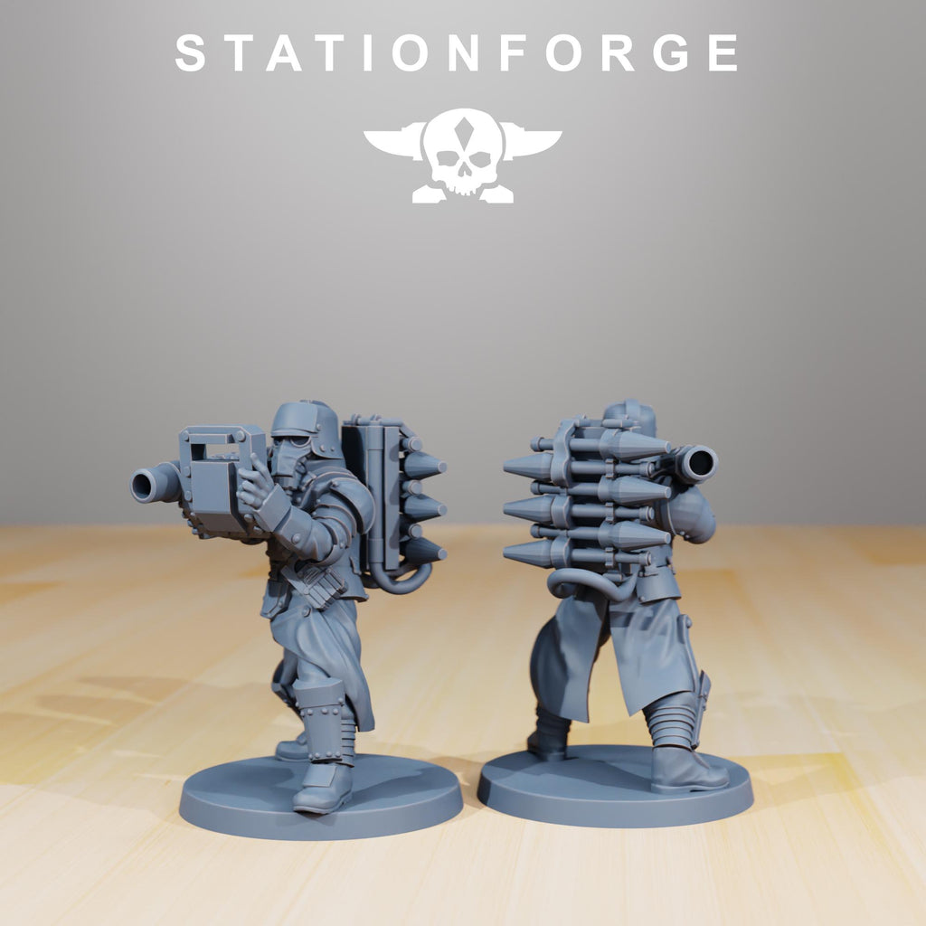 GrimGuard - Armored Squad 5 models - in 12k - by Station Forge