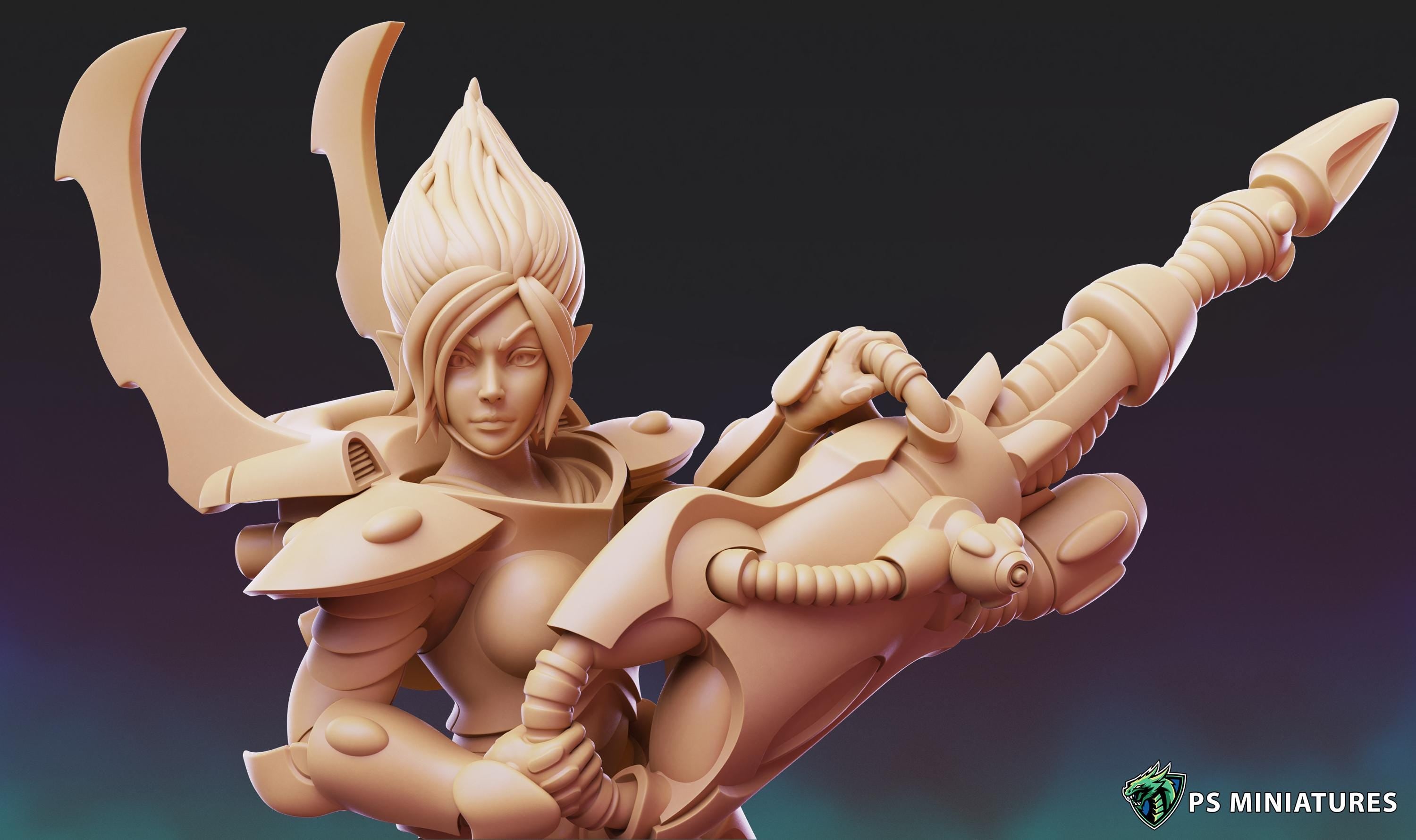 Space Elf Soul Stealers - 2 Variants - 5 Models - 12k Resolution