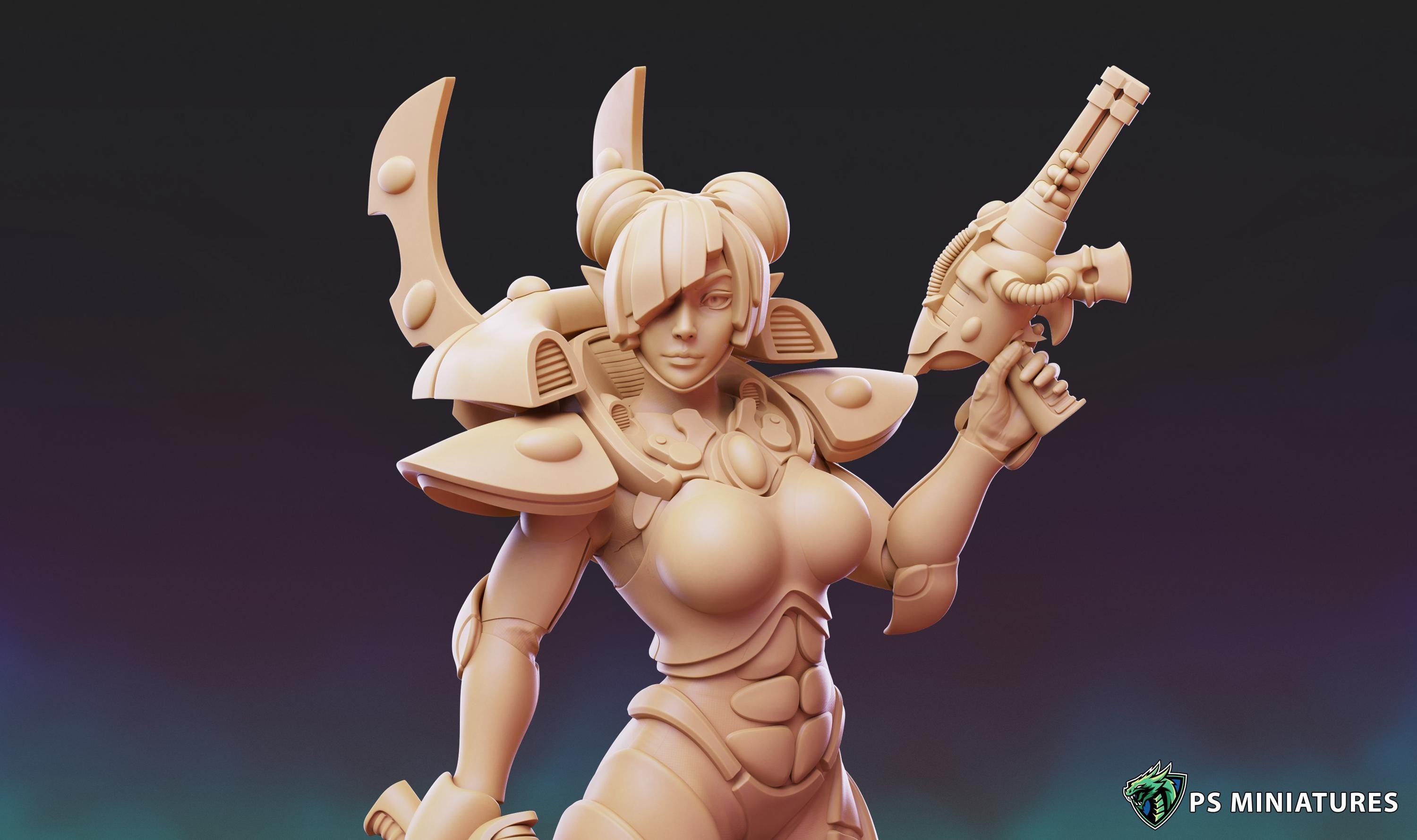 Space Elf Soldiers - 10 Models - 9 different Poses - 12k Resolution - by PSMINIS