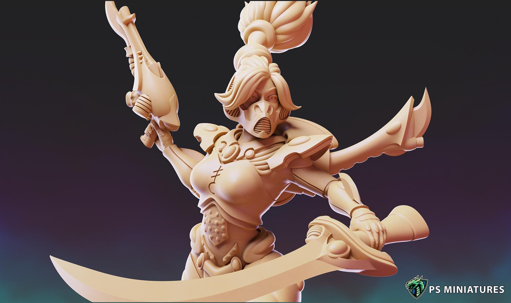 Space Elf Wailing Phantoms - 12k Resolution - by PSMinis