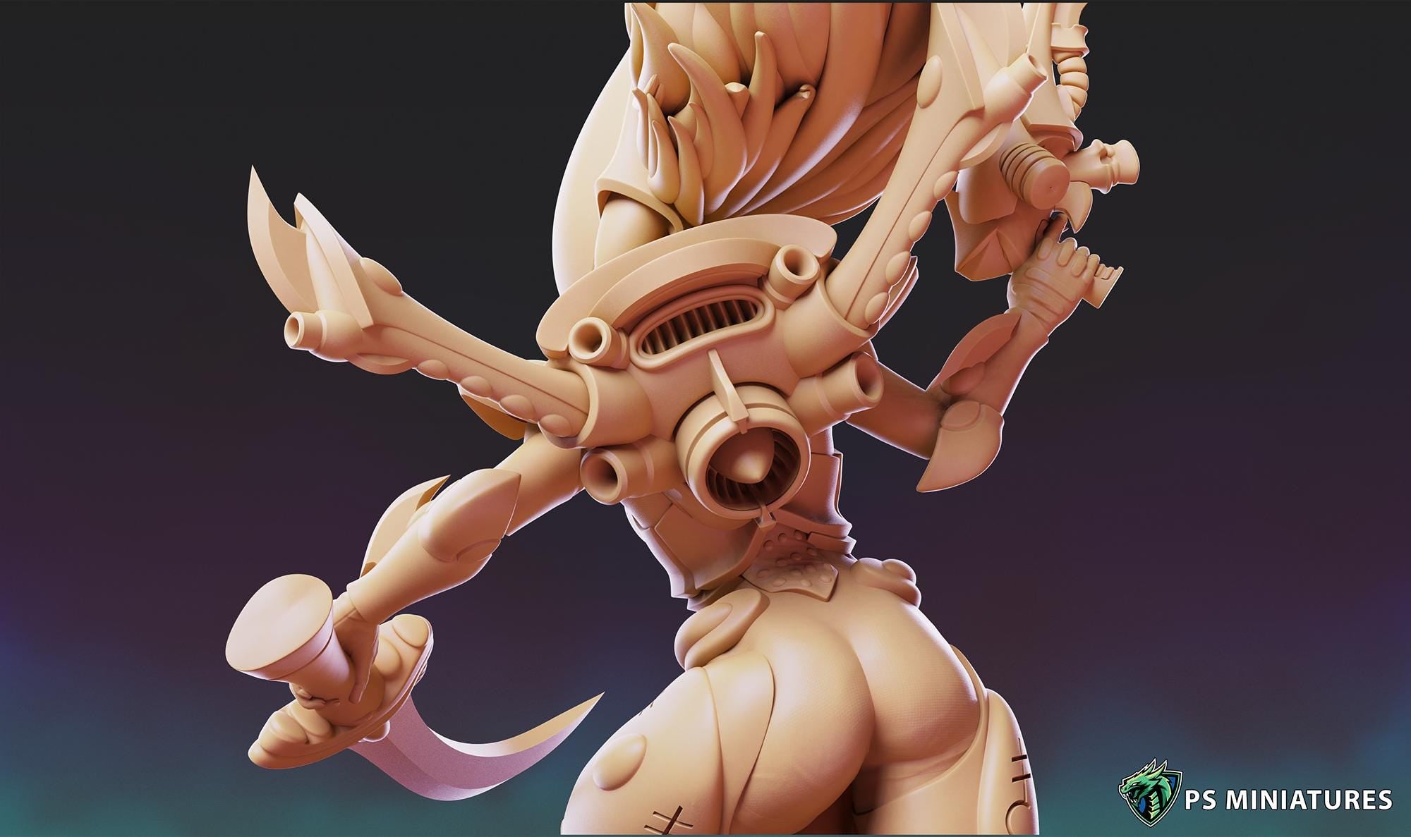 Space Elf Wailing Phantoms - 12k Resolution - by PSMinis