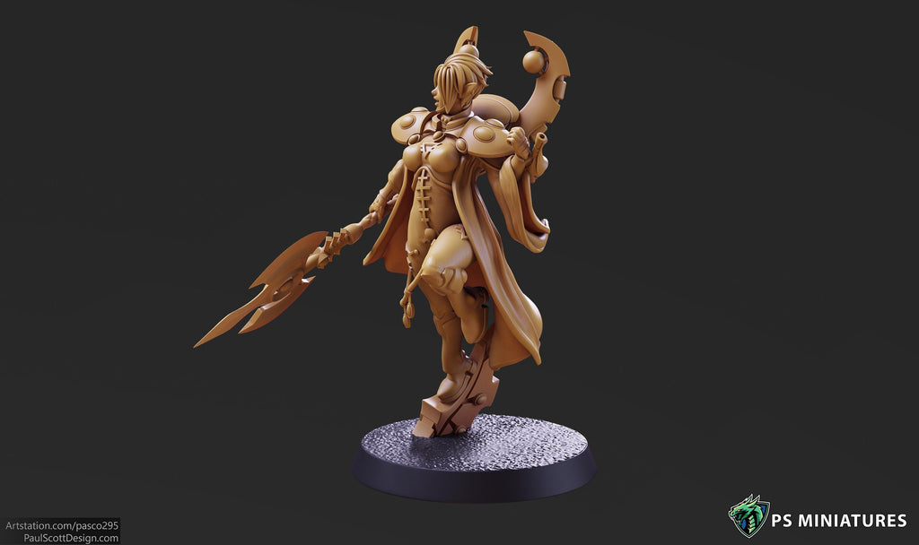 Space Elf Warmancers - no wings - 2 Models - 12k Resolution - PSMinis