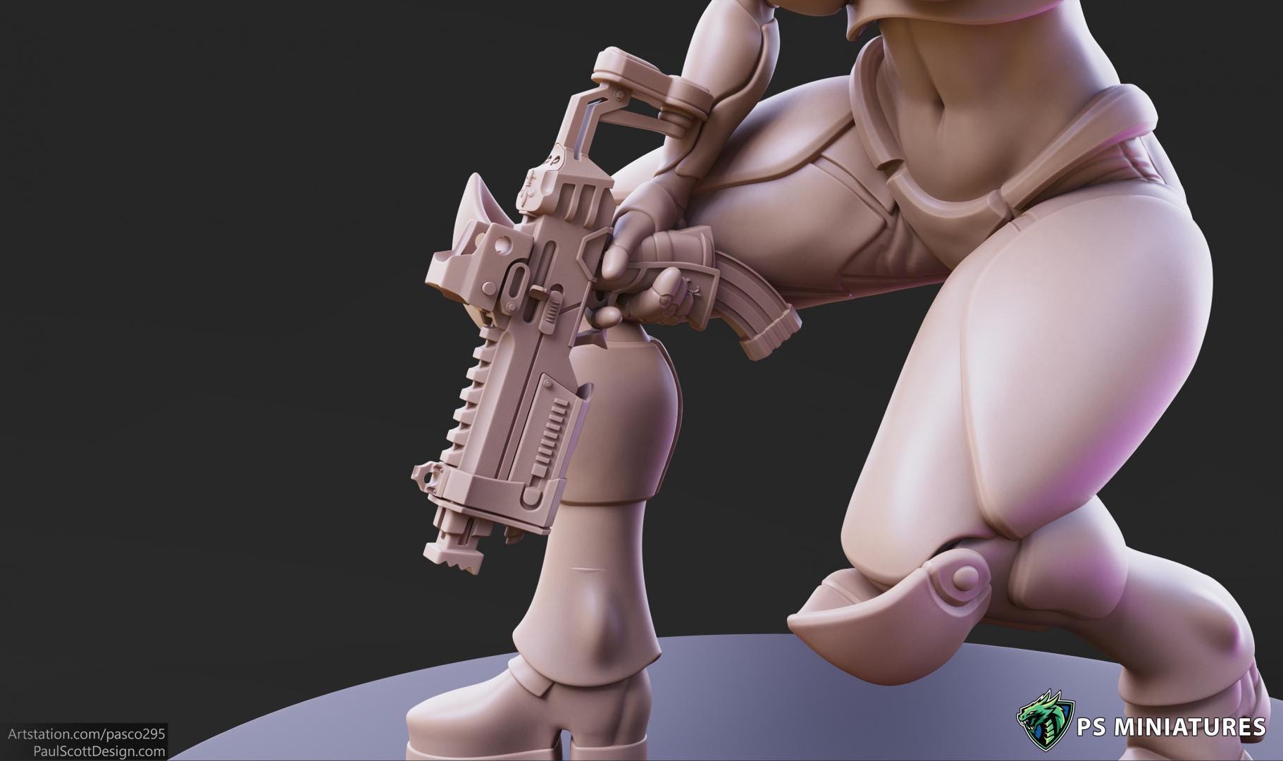 Cyberpunk Mercenaries - 3 Models - 12k Resolution PSminis