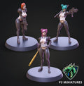 Cyberpunk Scrapper Girls - 3 Models - 12K resolution - PSminis