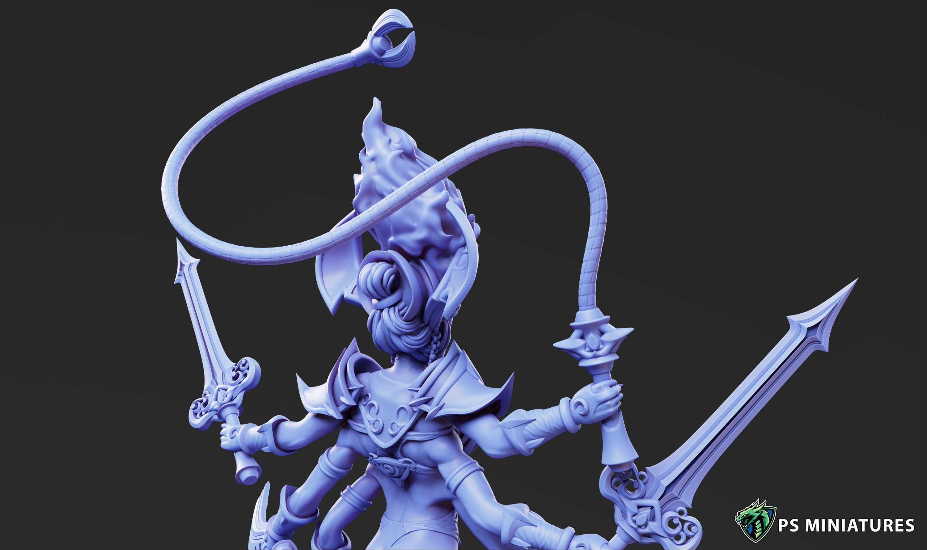 DarkLegion Pain Demon #1 - 2 Sizes - 12k Resolution - PSMinis