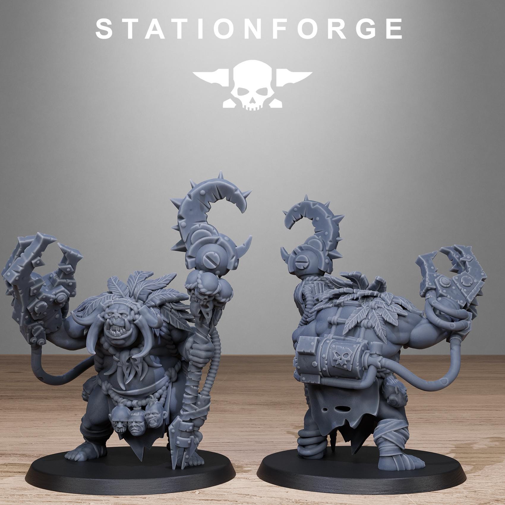 Orkaz Tribal Infantry 10 Models - in 12k - by Station Forge