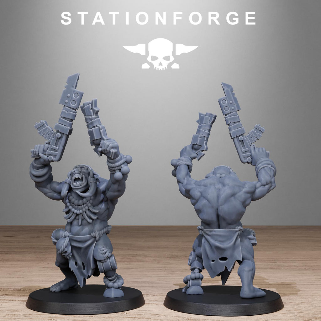 Orkaz Tribal Infantry 10 Models - in 12k - by Station Forge