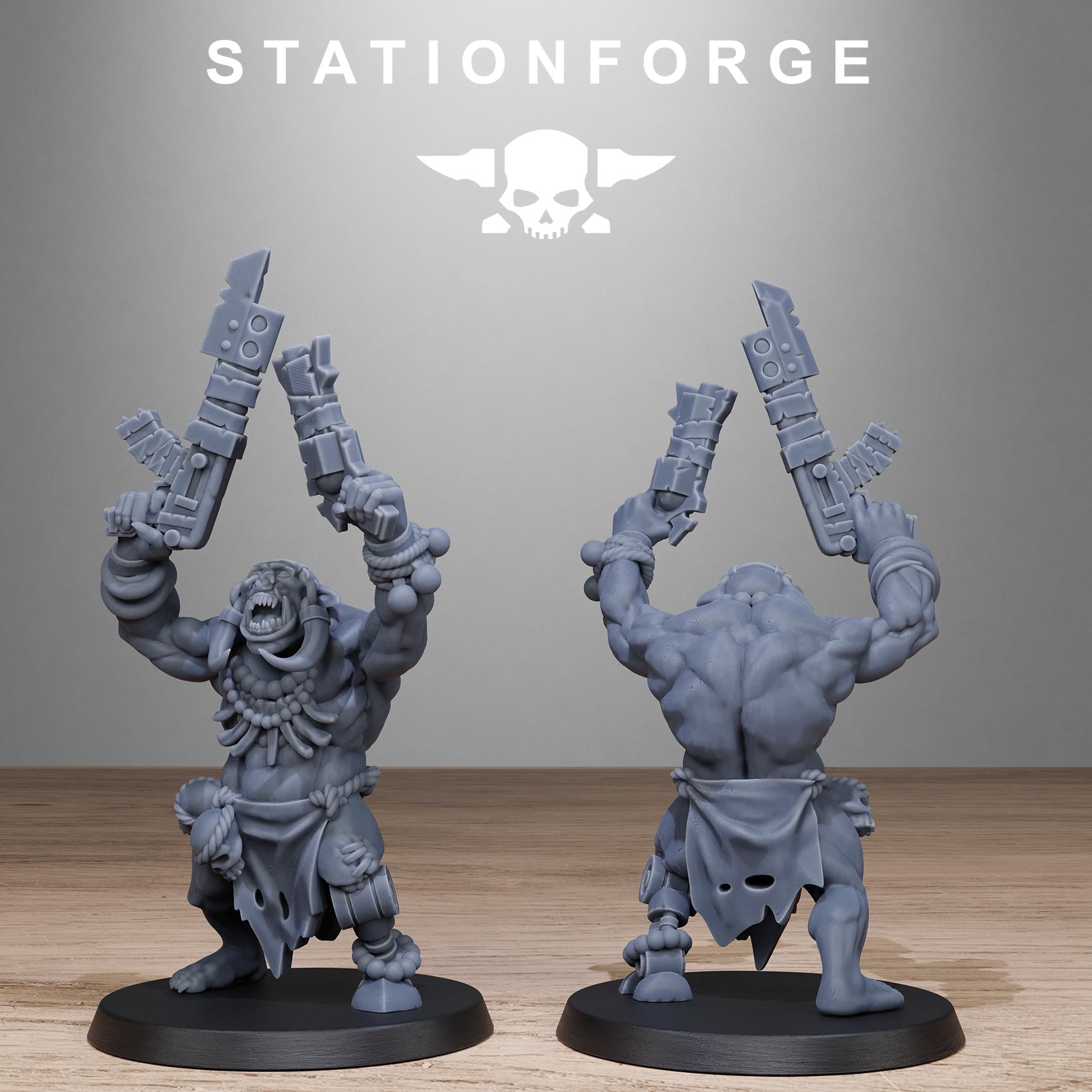 Orkaz Tribal Infantry 10 Models - in 12k - by Station Forge
