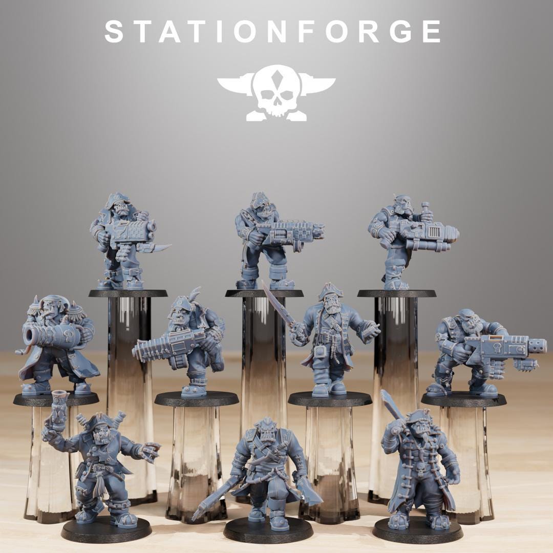 Orkaz Pirates 10 Models - in 12k - by Station Forge