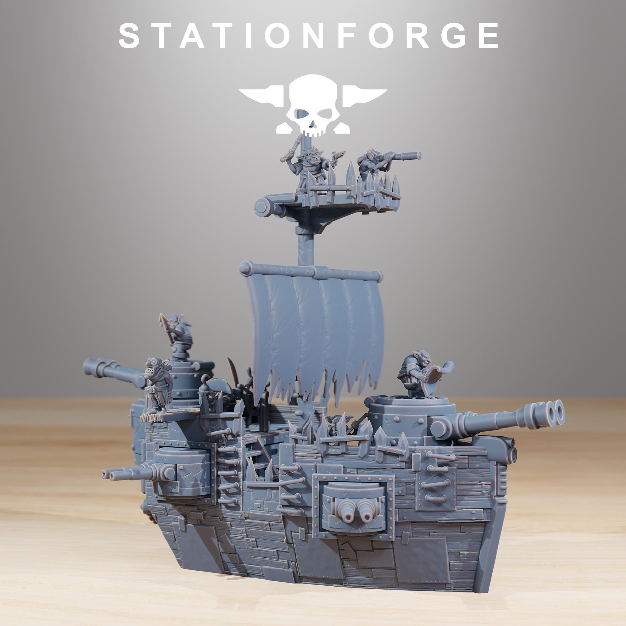 Gobs Short Pearl Battle Ship - in 12k - by Station Forge