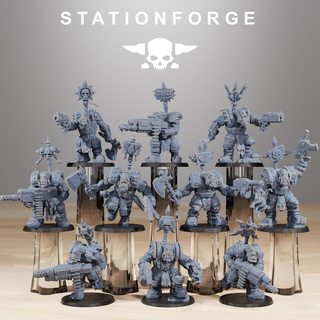 Orkaz SkullKrushers 10 Models - in 12k - by Station Forge