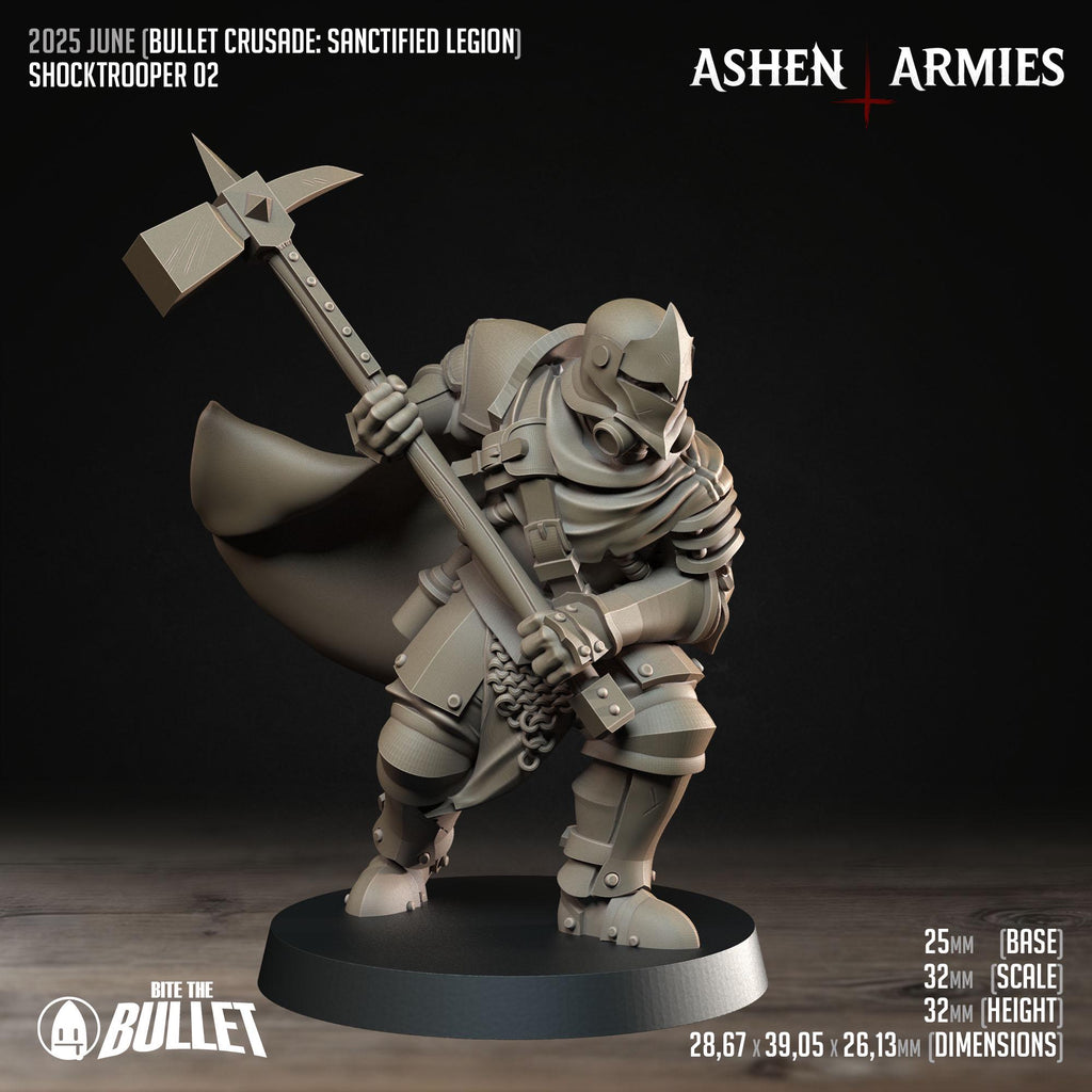 Bullet Crusade | Sanctified Legion - Shocktroopers  - in 12k - by Ashen Armies