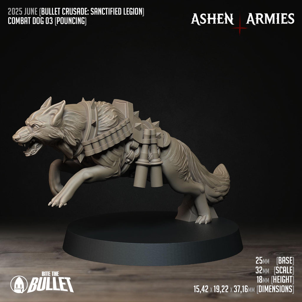 Bullet Crusade | Sanctified Legion - Combat Dogs  - in 12k - by Ashen Armies