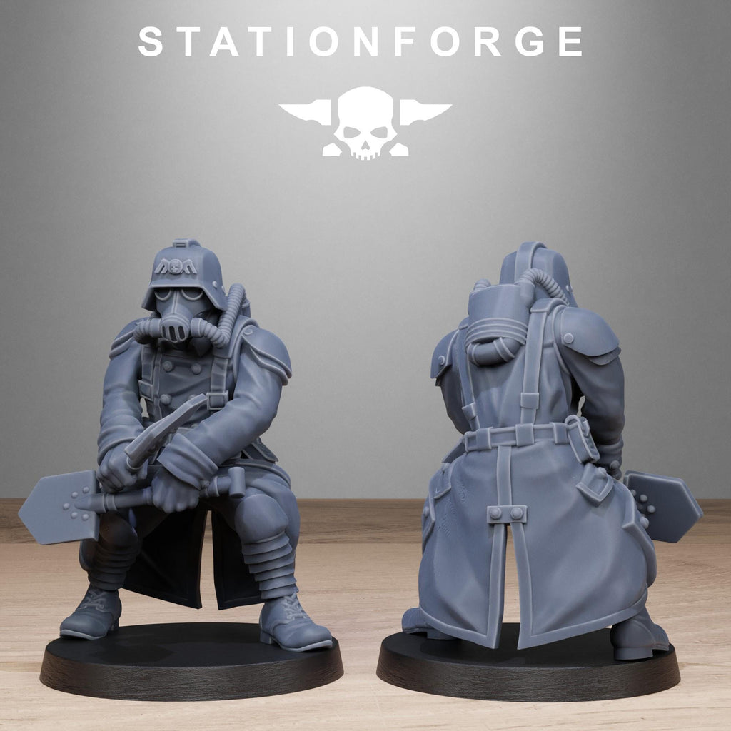 GrimGuard Shovel Fighter  10 Models - in 12k - by Station Forge