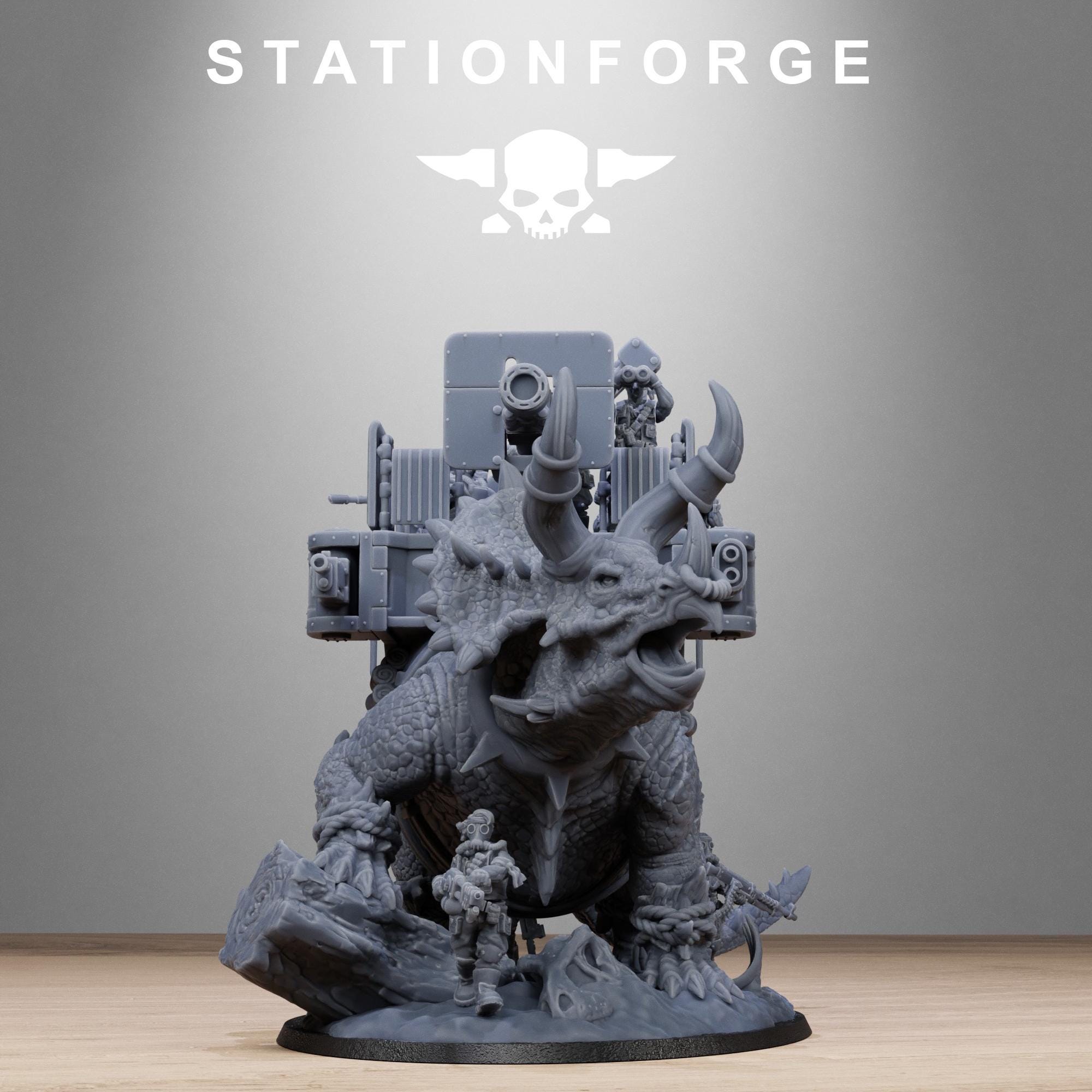 GrimGuard Jungle Fighters Triceratank - in 12k -  by Station Forge