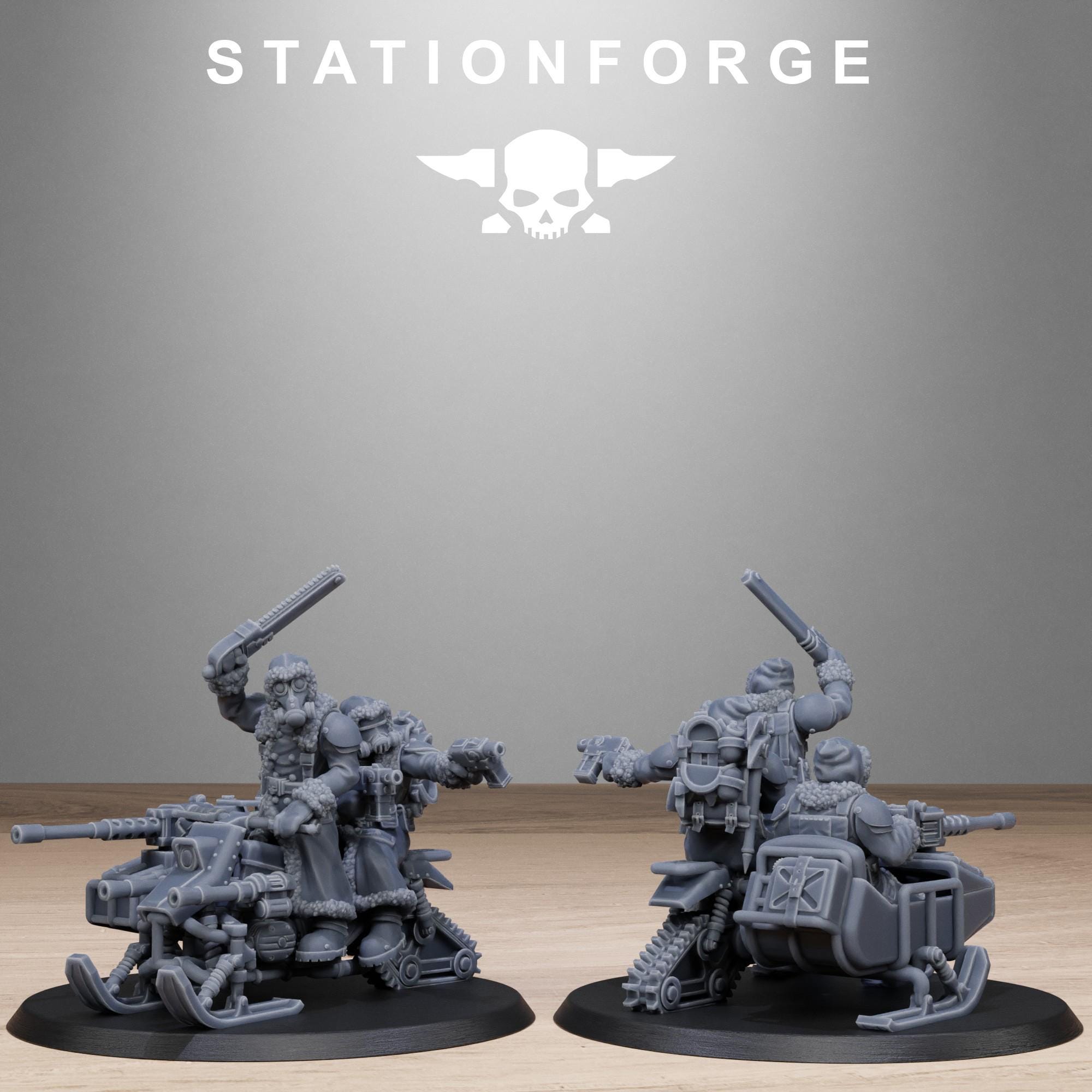 GrimGuard FrostWatch Snowbikers 10 models - in 12k - by Station Forge 2 variants
