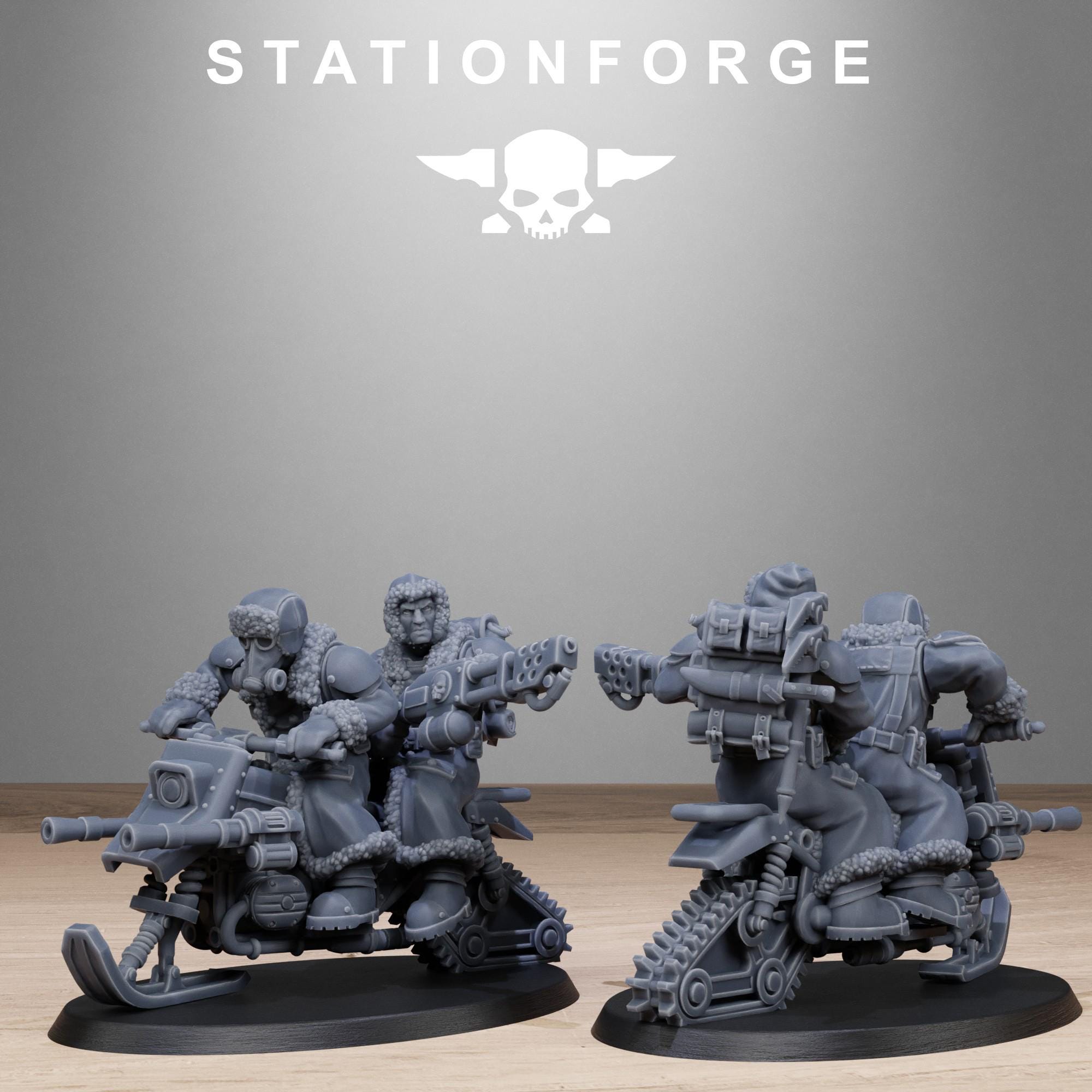 GrimGuard FrostWatch Snowbikers 10 models - in 12k - by Station Forge 2 variants