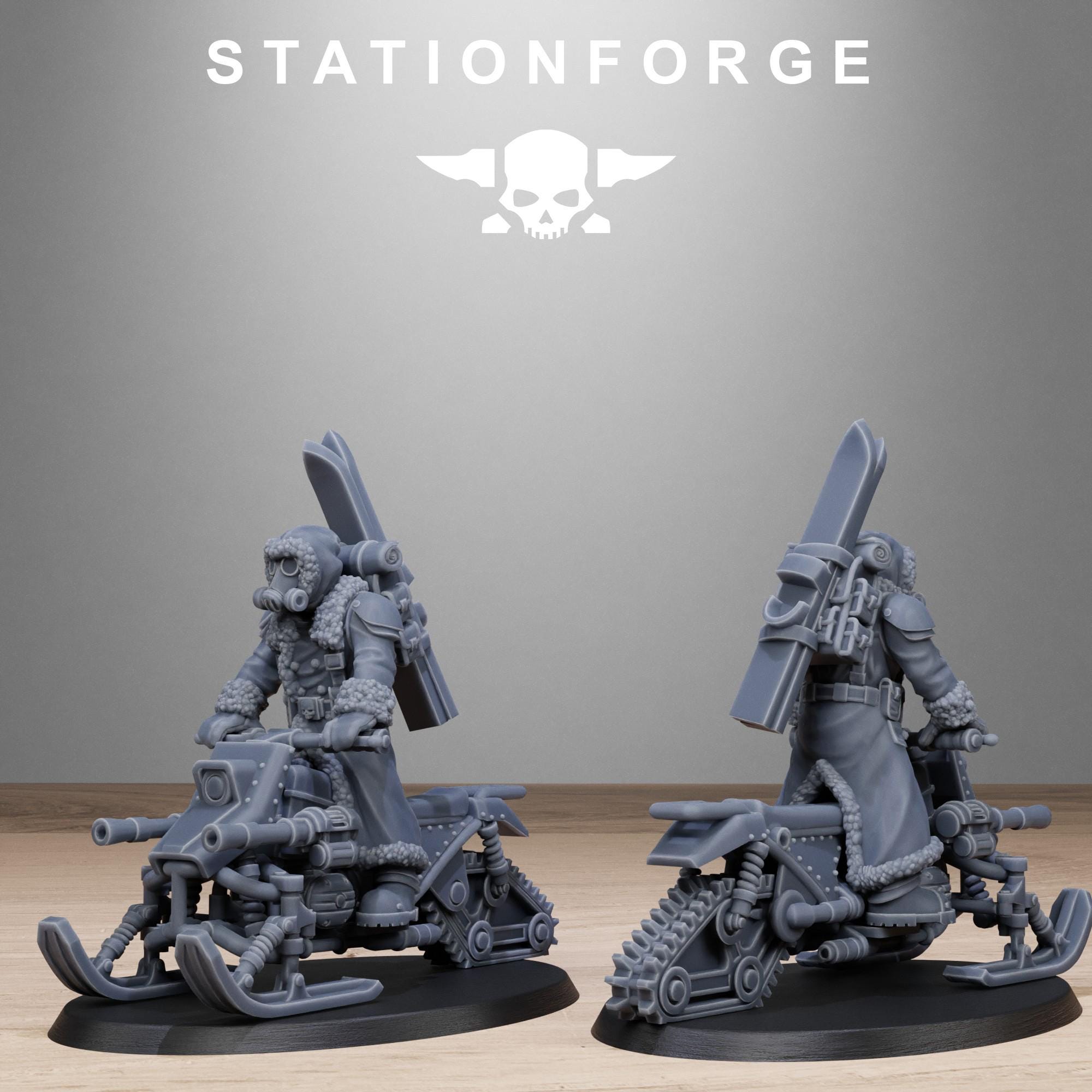 GrimGuard FrostWatch Snowbikers 10 models - in 12k - by Station Forge 2 variants