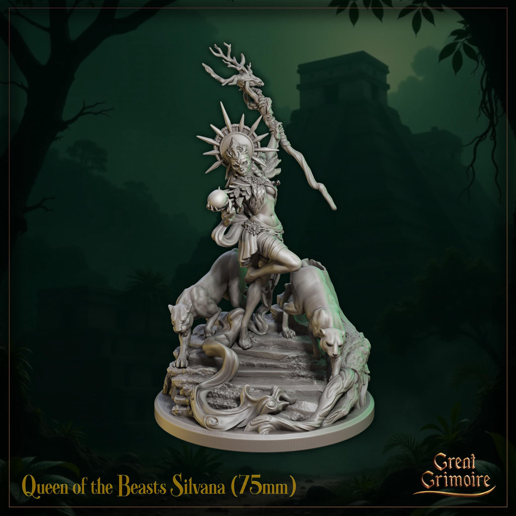 Queen of the Beasts Silvana - in 12k - by Great Grimoire