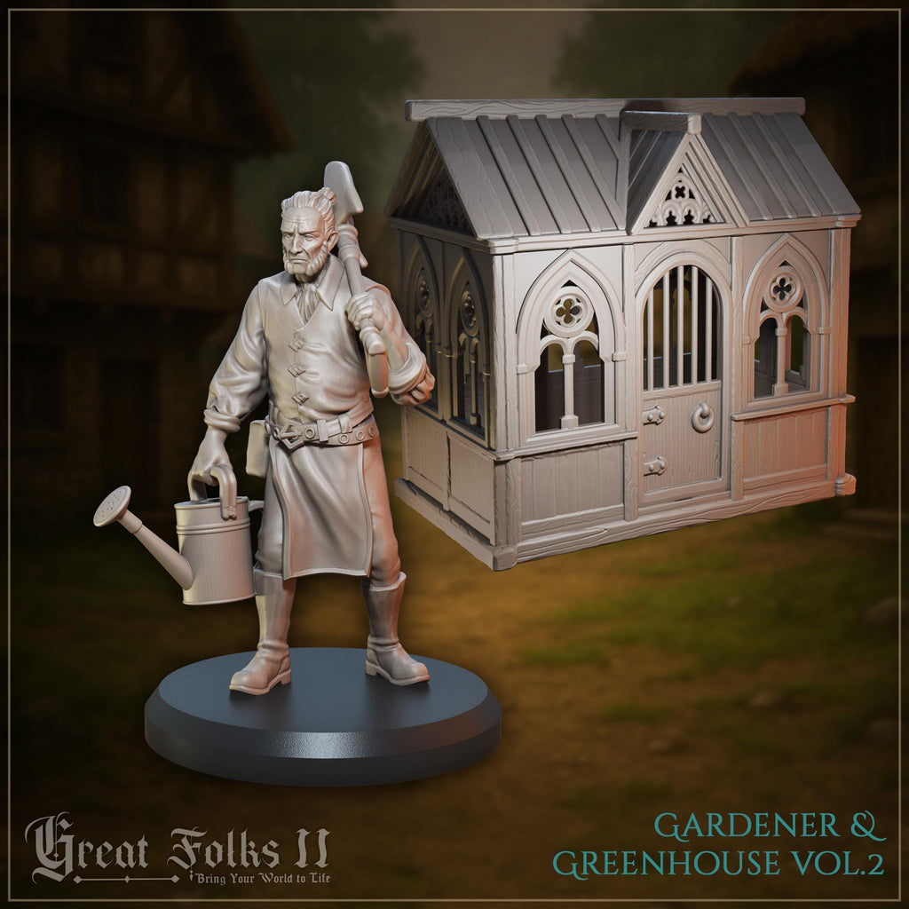 Gardener & Greenhouse  - in 12k - by Great Grimoire