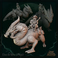 Elion the Silent on dragon - in 12k - by Great Grimoire