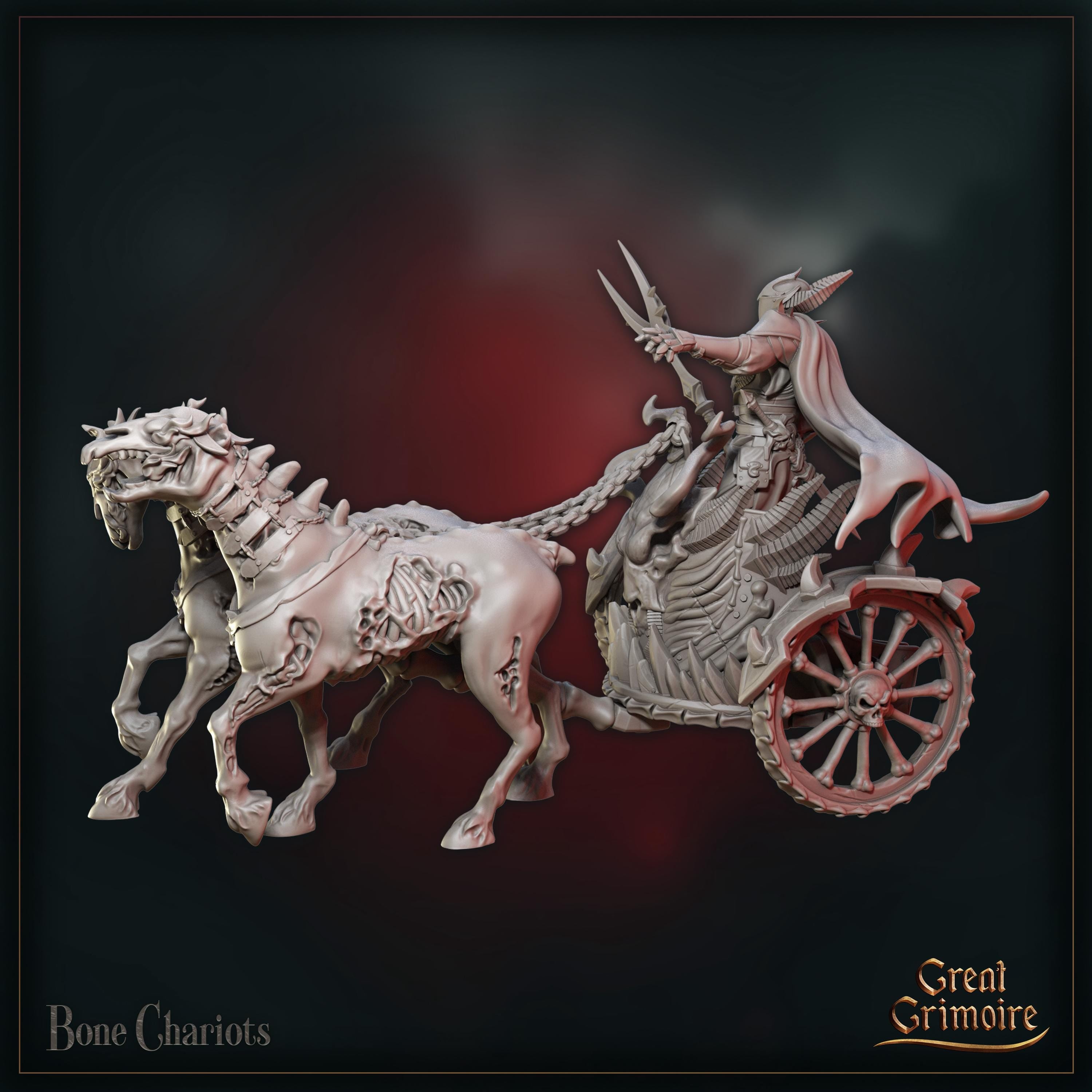Sir Mordrek the Graveborn Bone Chariot - in 12k - by Great Grimoire