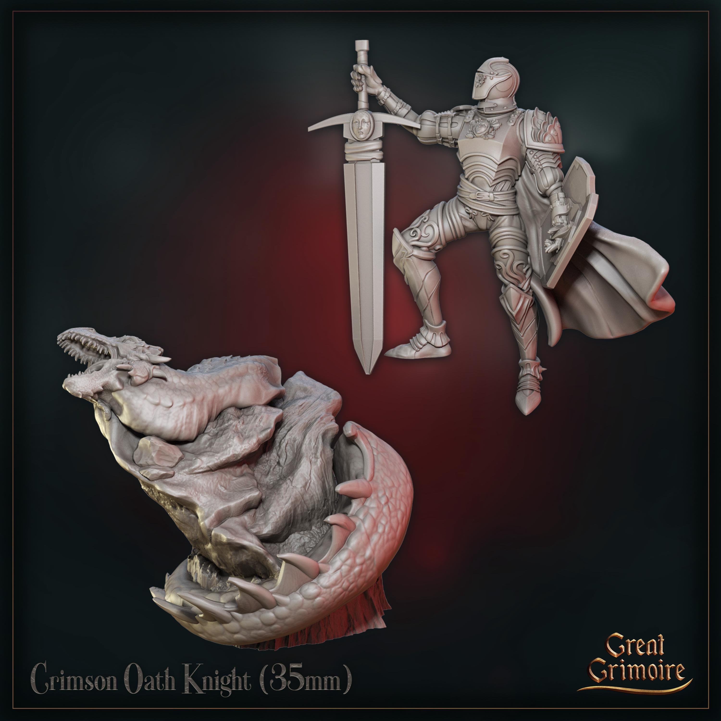 Crimson Oath Knight - in 12k - by Great Grimoire