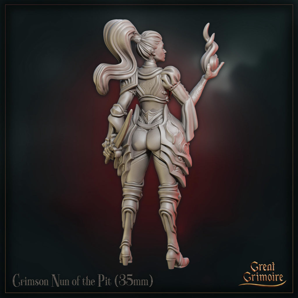 Crimson Nun of the Pit - in 12k - by Great Grimoire