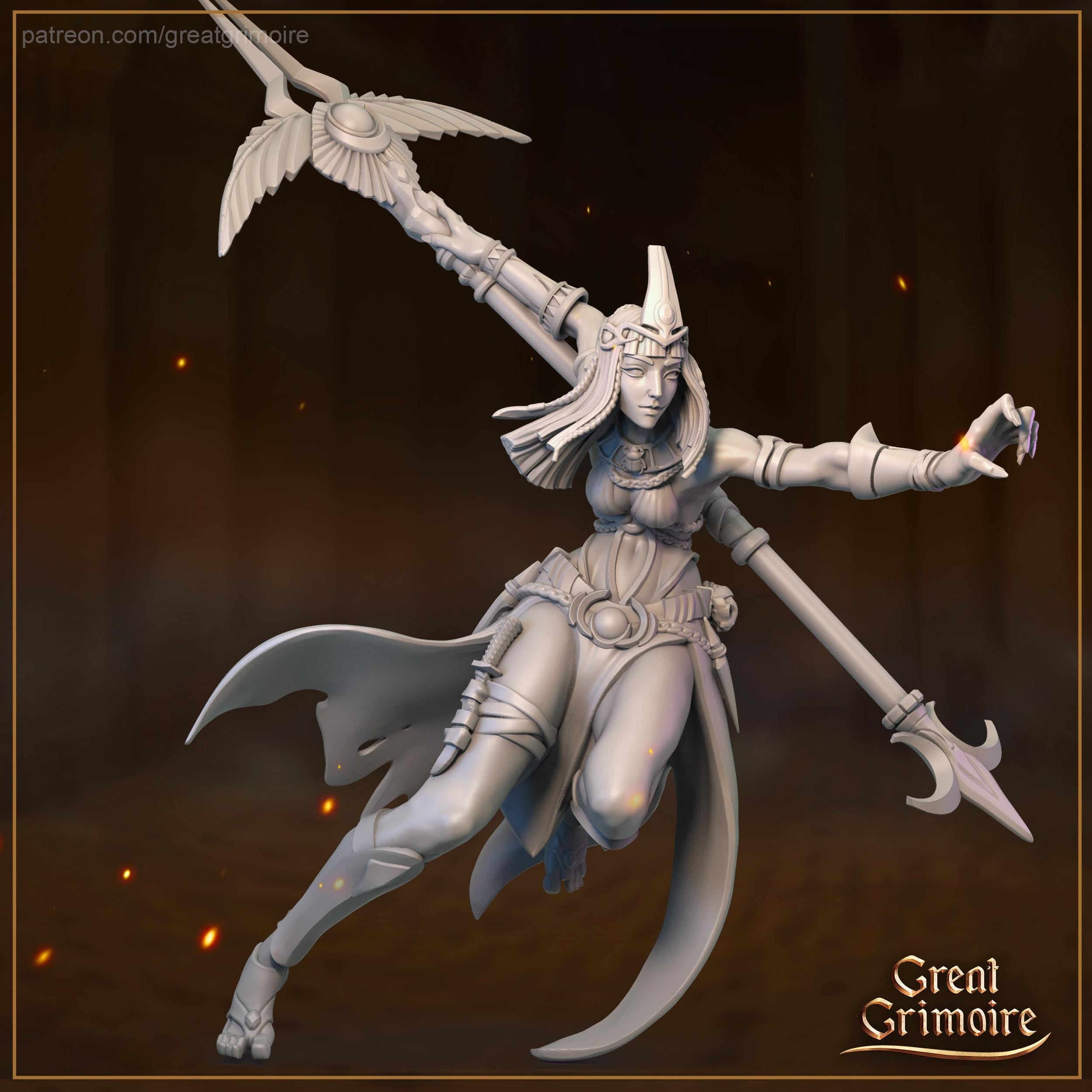 Dalia Miniature – 12k Resin Model, Grimoire Design